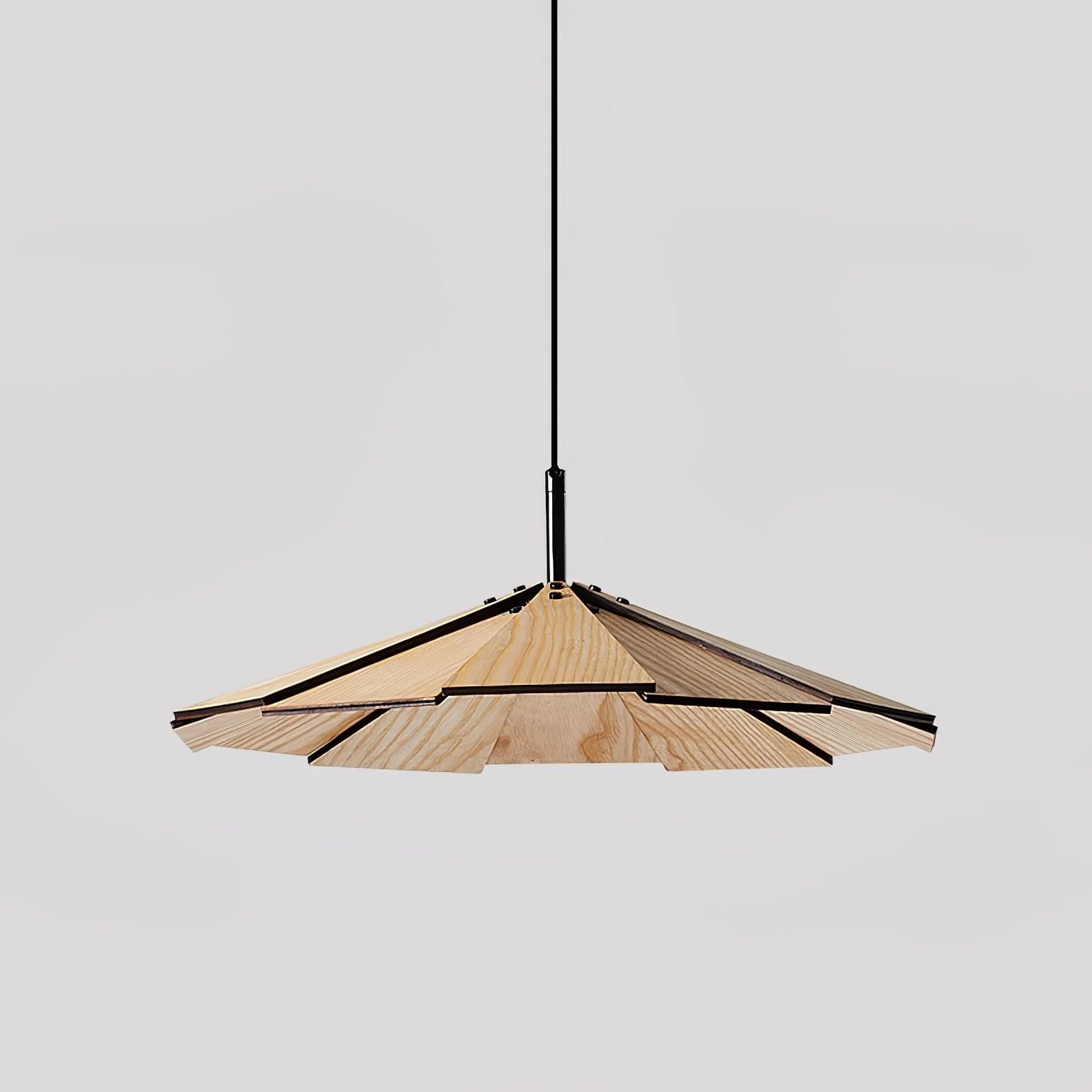 Woodura Umbrella Wooden Pendant Light - Image 13