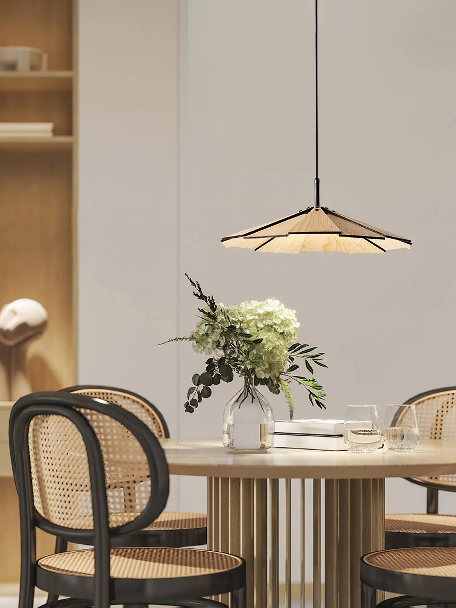 Woodura Umbrella Wooden Pendant Light - Image 6