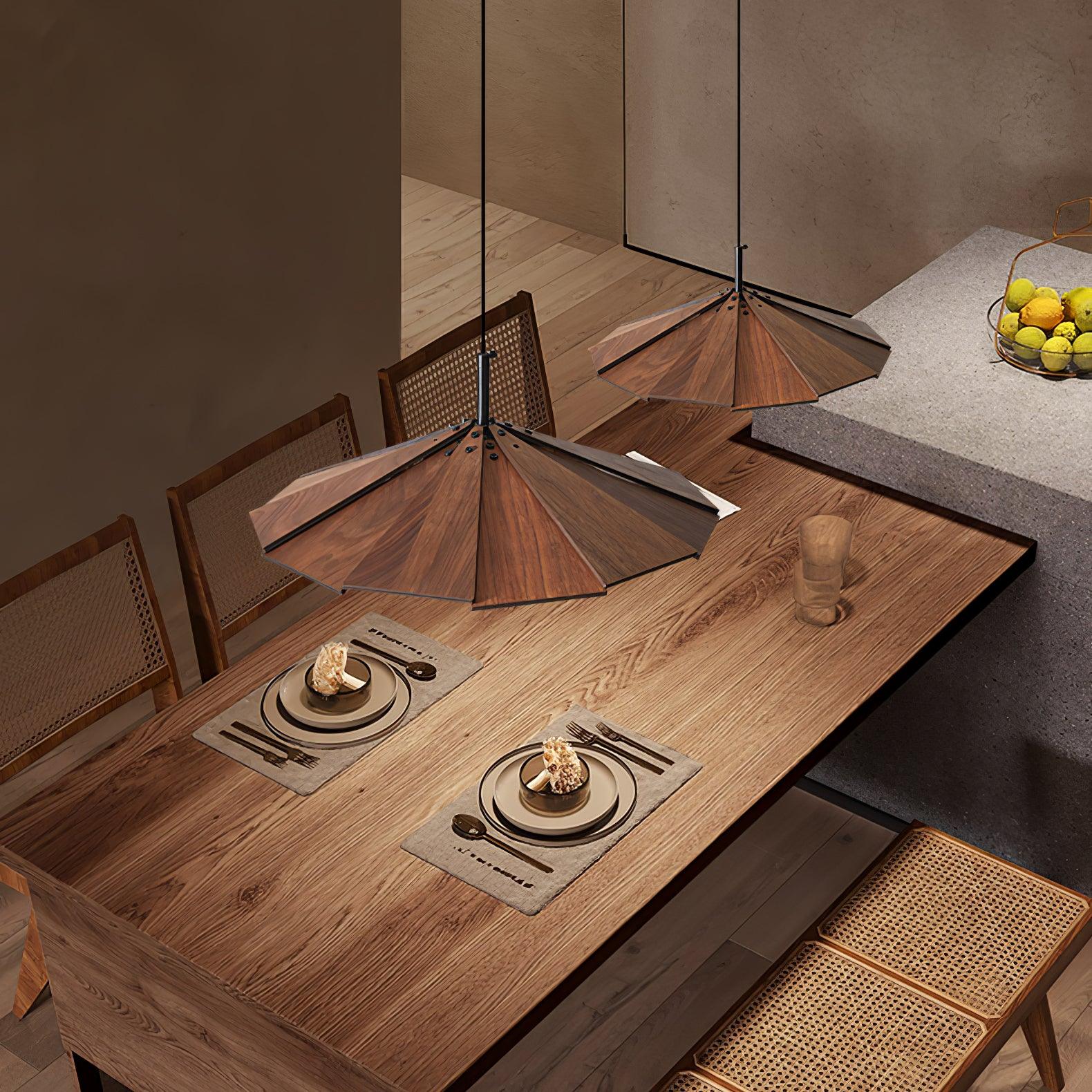 Woodura Umbrella Wooden Pendant Light - Image 7