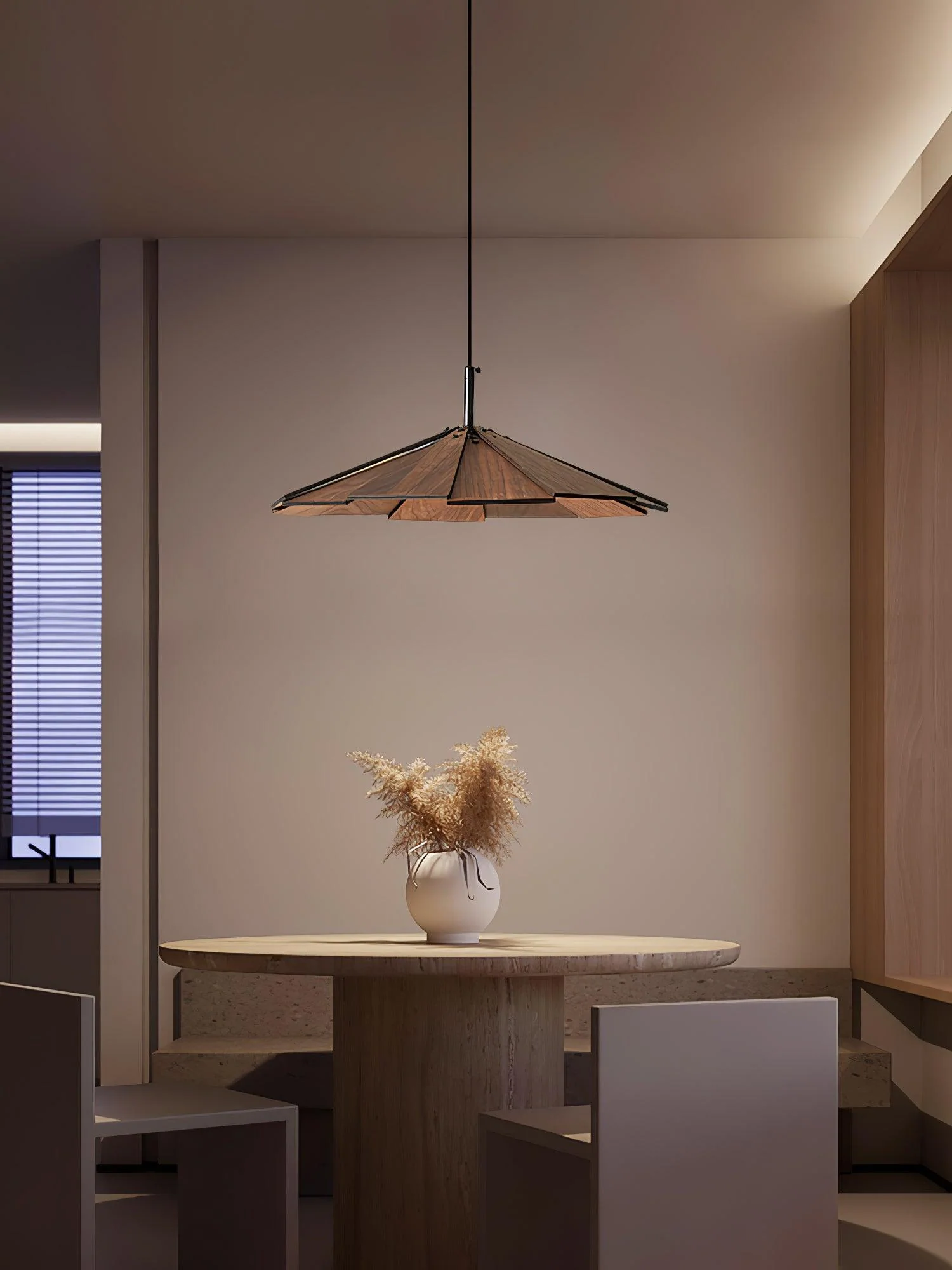 Woodura Umbrella Wooden Pendant Light - Image 9