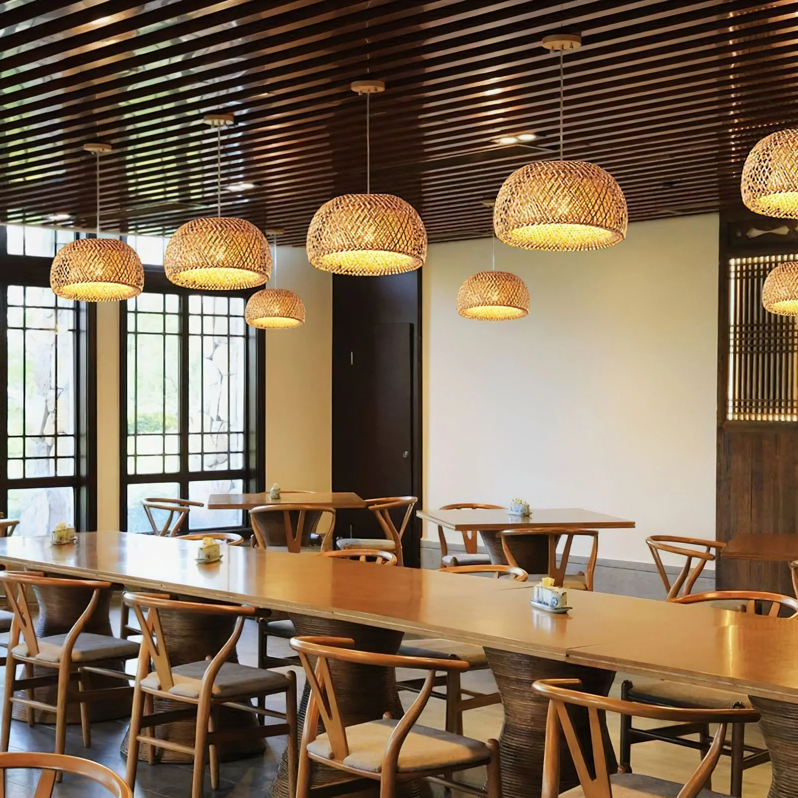 Torinor Bamboo Retro Vintage Pendant Lamp - Image 3