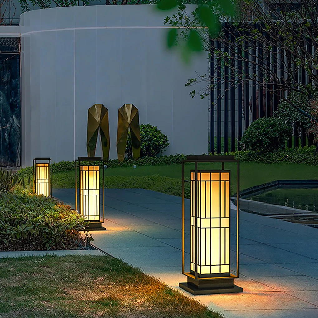 Torrent Asian Inspired Elegant Retro Steel Outdoor Path Lights