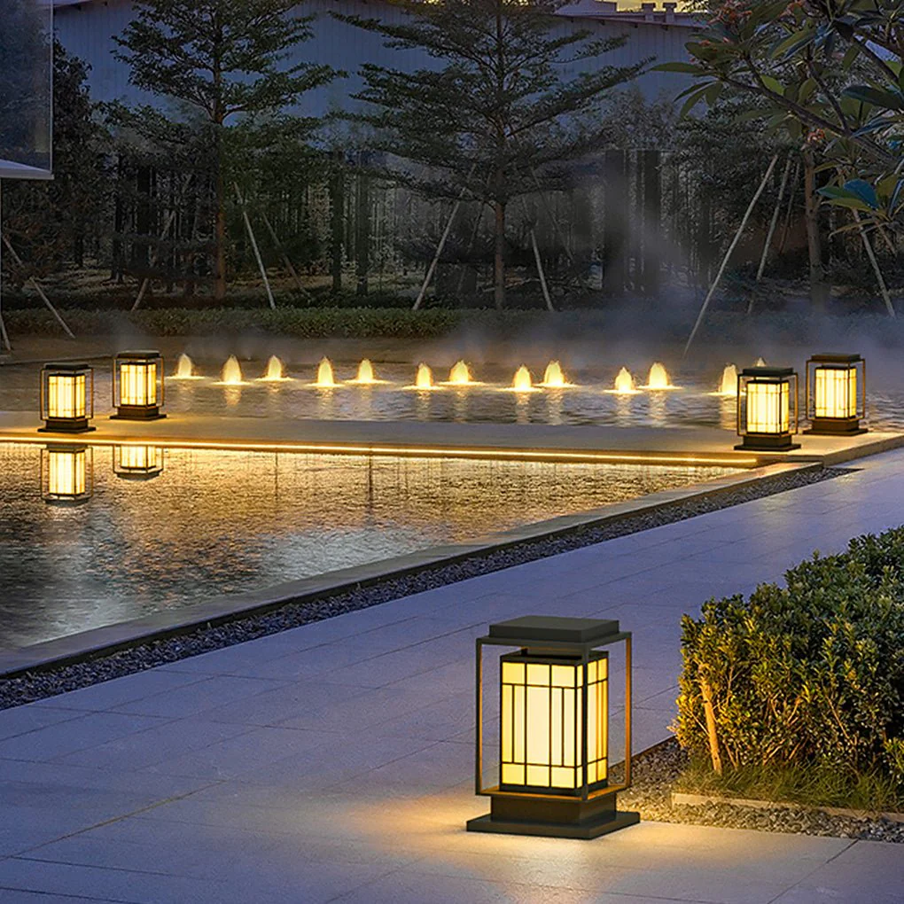 Torrent Asian Inspired Elegant Retro Steel Outdoor Path Lights - Image 2