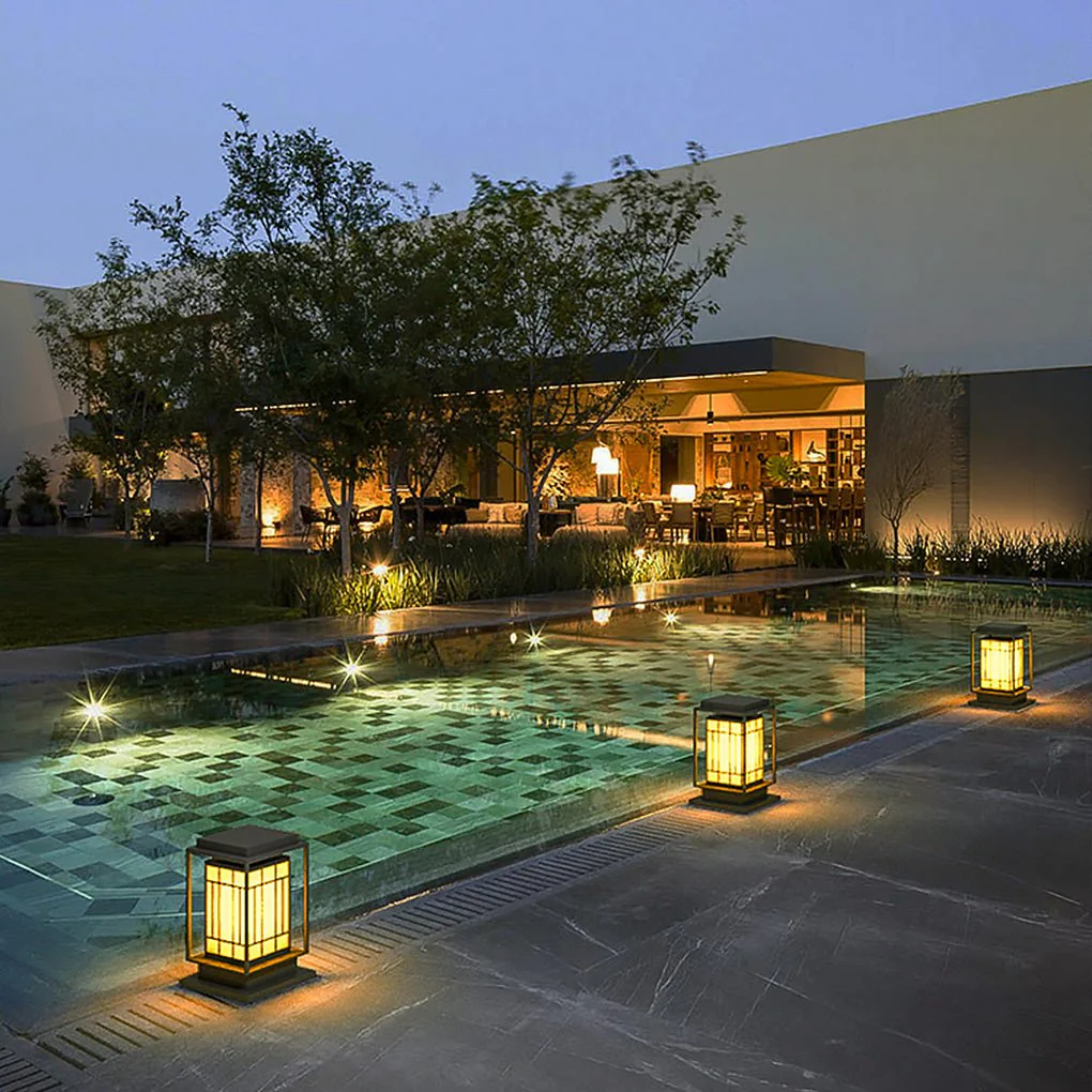 Torrent Asian Inspired Elegant Retro Steel Outdoor Path Lights - Image 3
