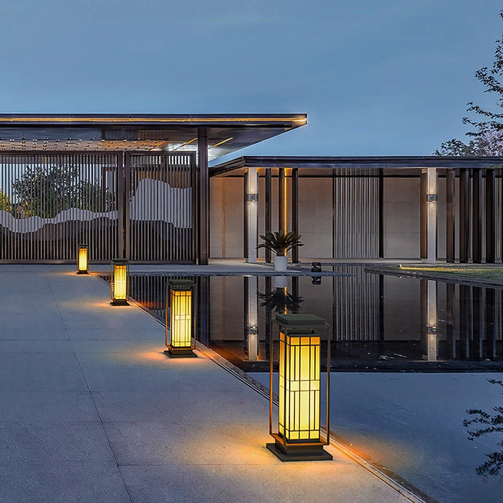 Torrent Asian Inspired Elegant Retro Steel Outdoor Path Lights - Image 4