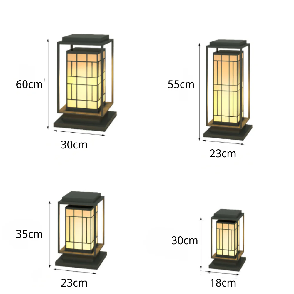 Torrent Asian Inspired Elegant Retro Steel Outdoor Path Lights - Image 7