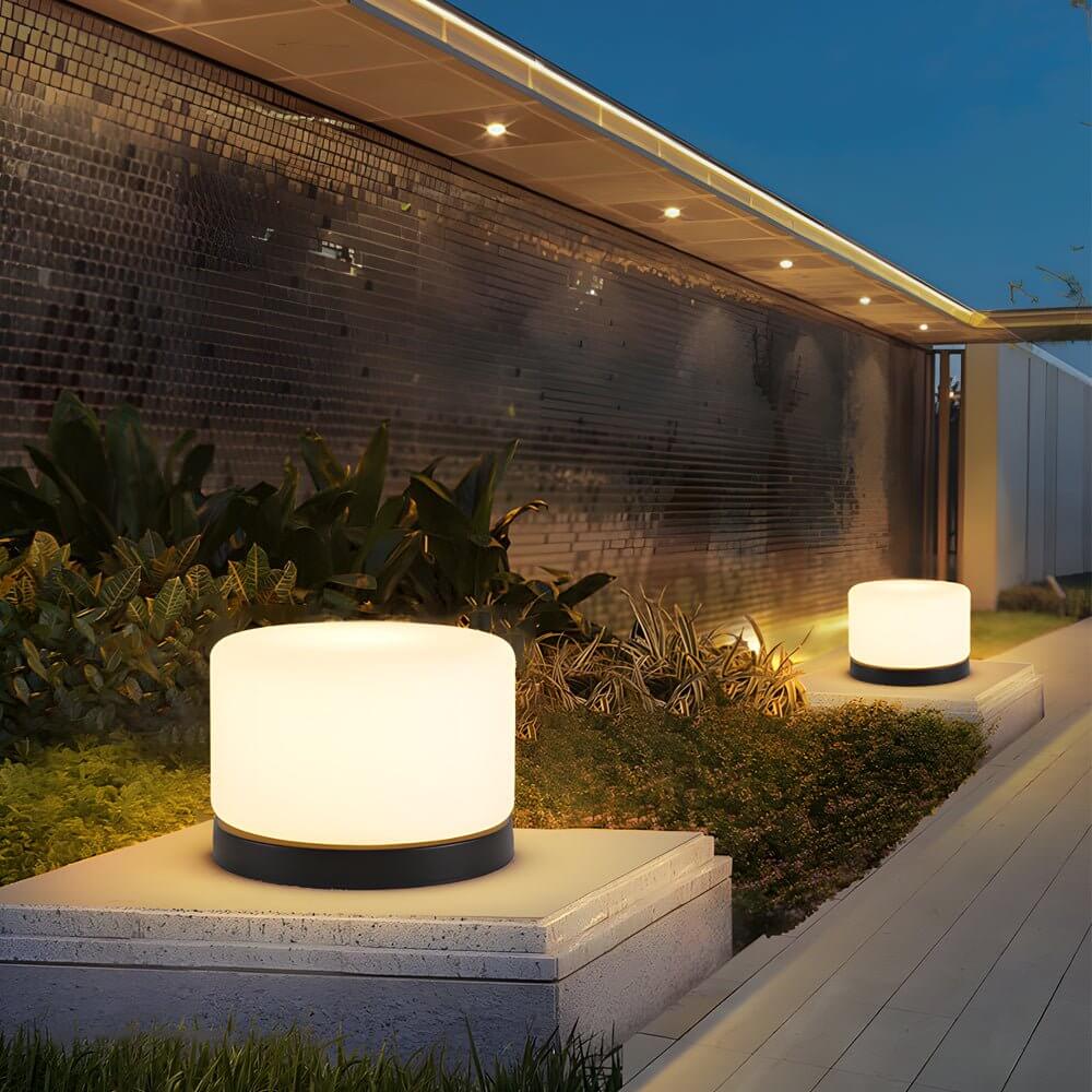 Towern Modern Cylindrical Steel Outdoor Post Pillar Light - Image 3