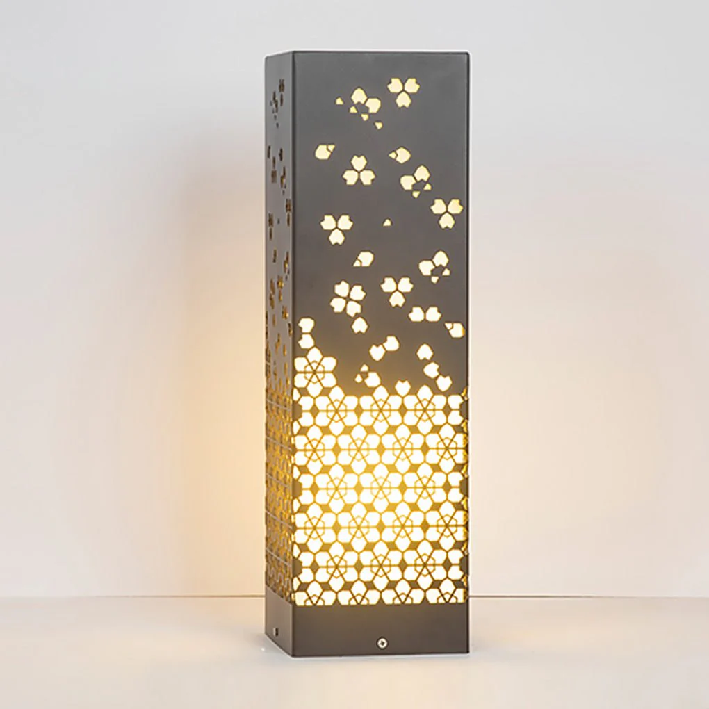 Tracy Asian Decorative Snowflake Design Steel Outdoor Light - Image 6