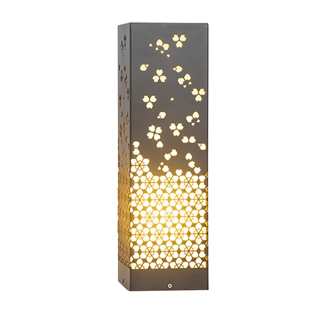 Tracy Asian Decorative Snowflake Design Steel Outdoor Light - Image 7