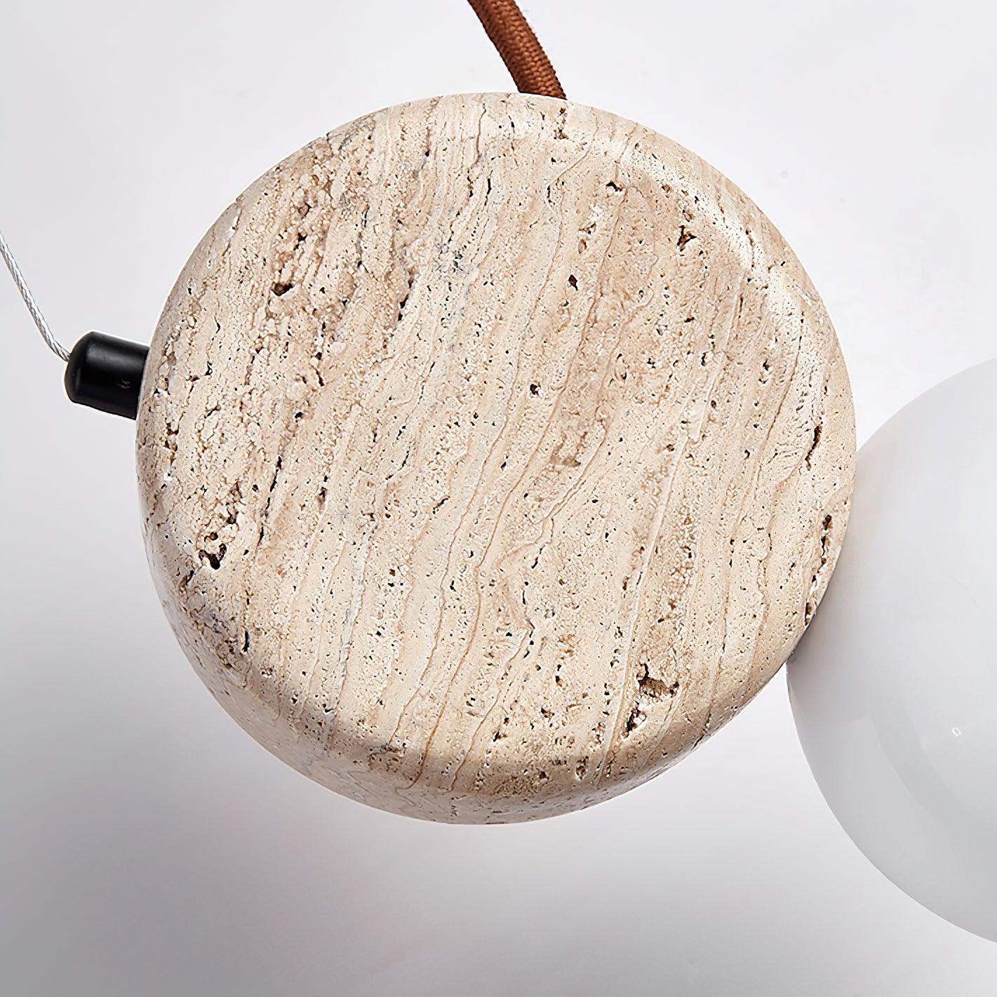 Tranquil Glow Minimalist Travertine Pendant Light - Image 11