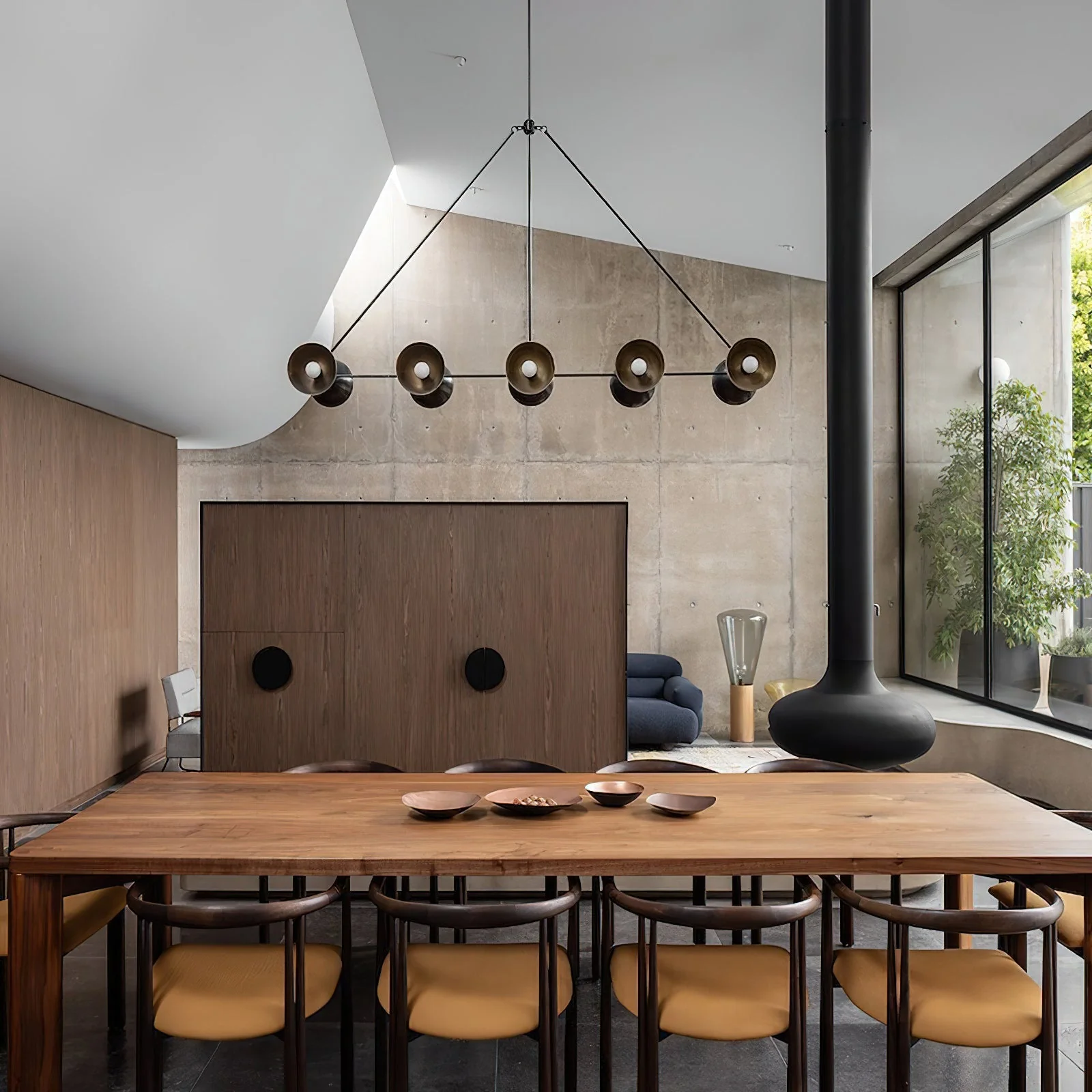 Trapeze Contemporary Glass Chandelier - Image 4