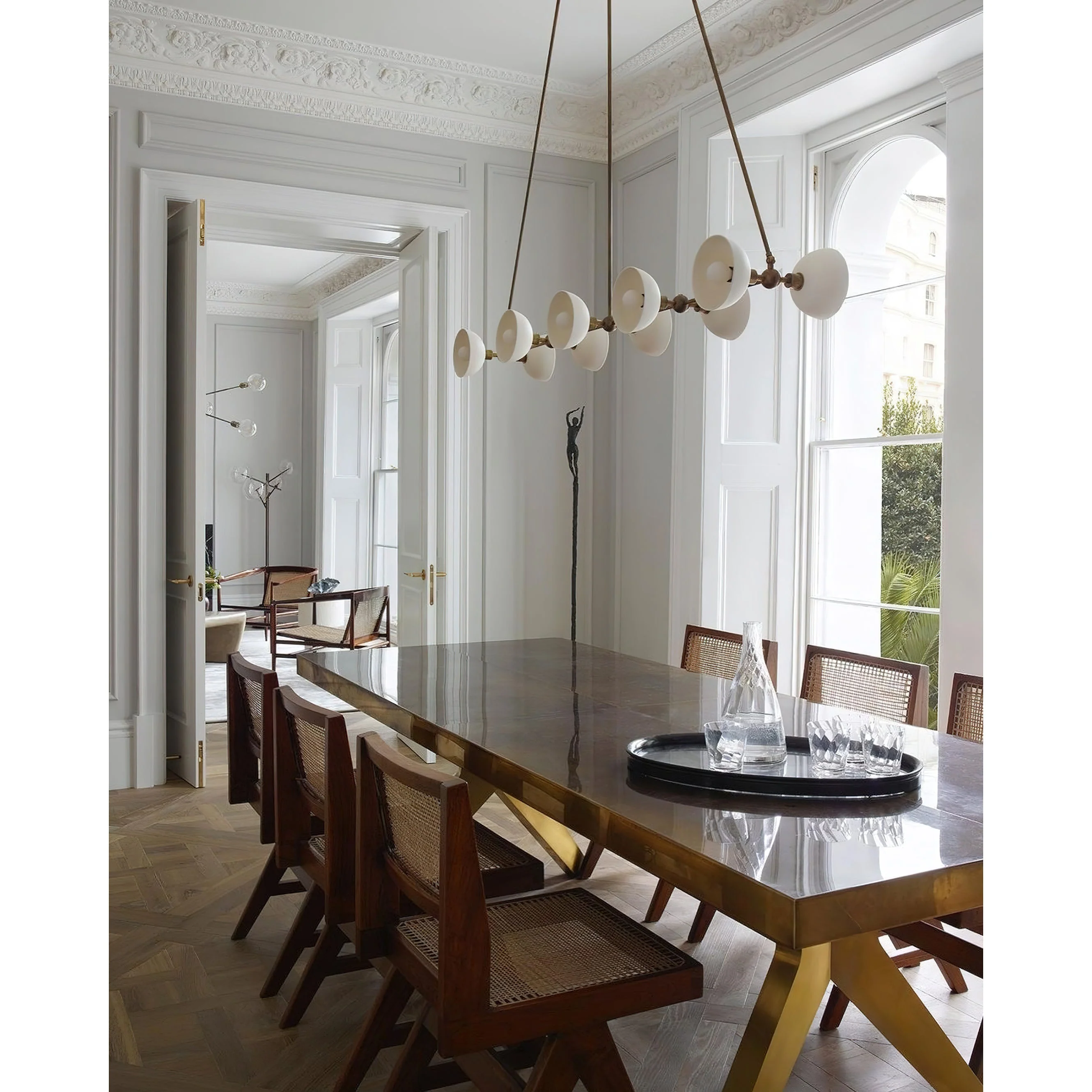 Trapeze Contemporary Glass Chandelier - Image 7