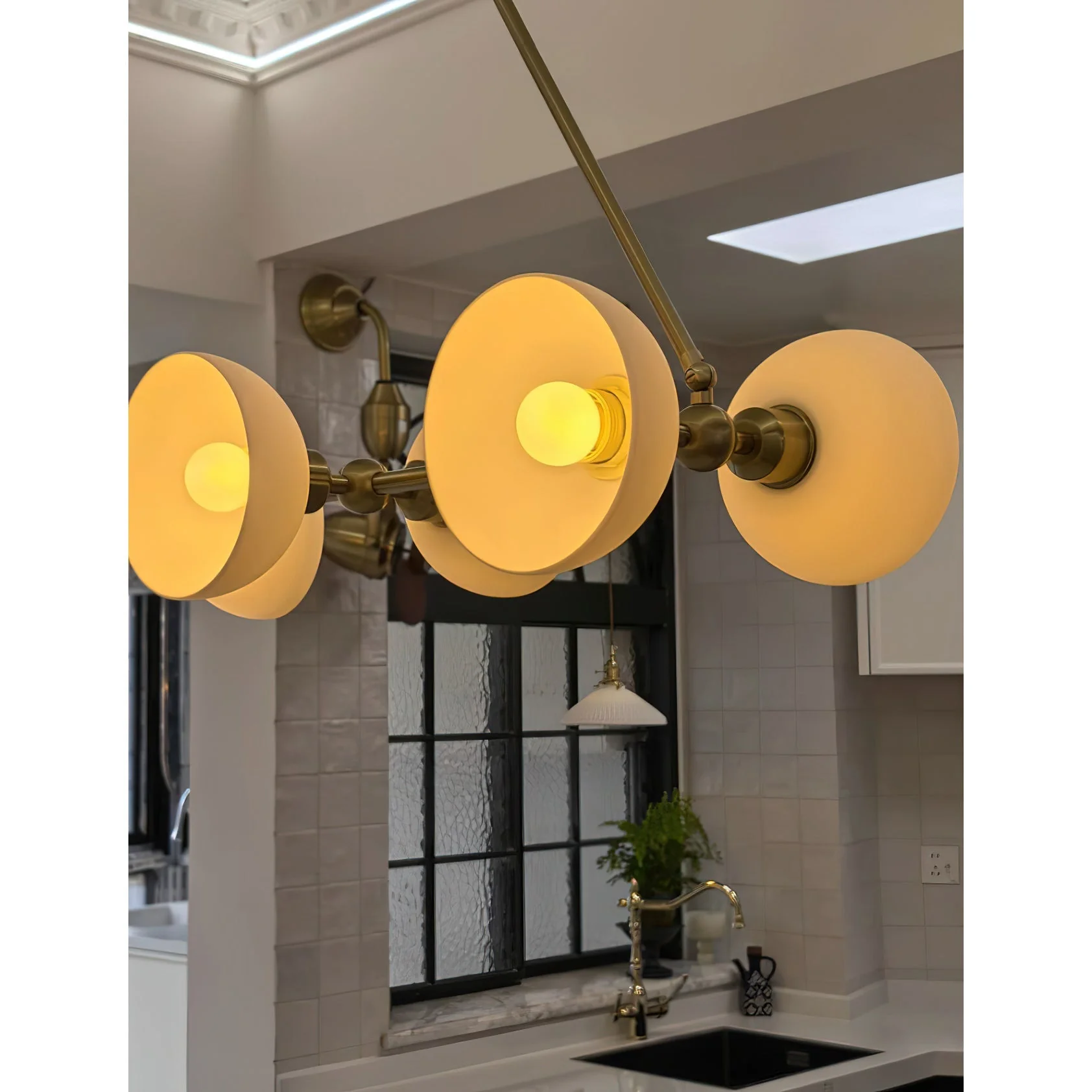 Trapeze Contemporary Glass Chandelier - Image 9