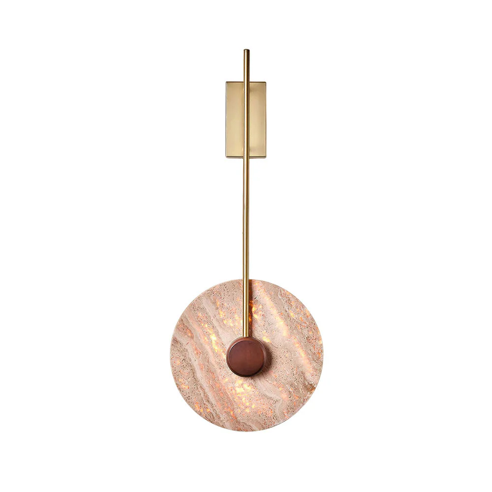 Travertine Disc Oriental Travertine Wall Light