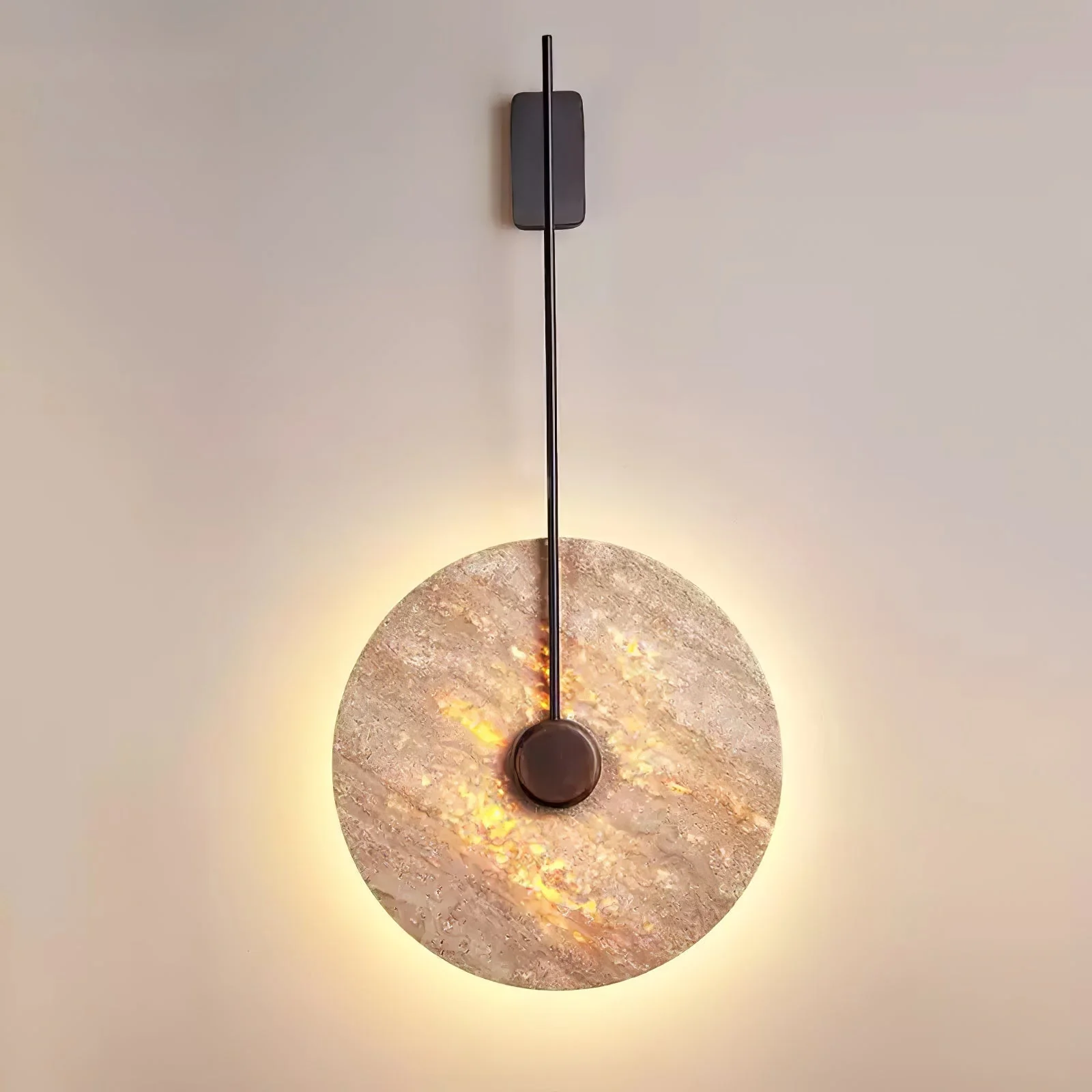 Travertine Disc Oriental Travertine Wall Light - Image 14