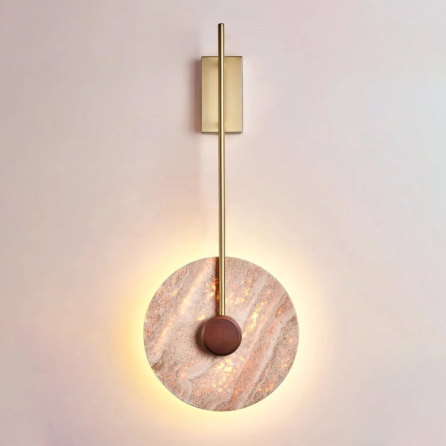 Travertine Disc Oriental Travertine Wall Light - Image 15