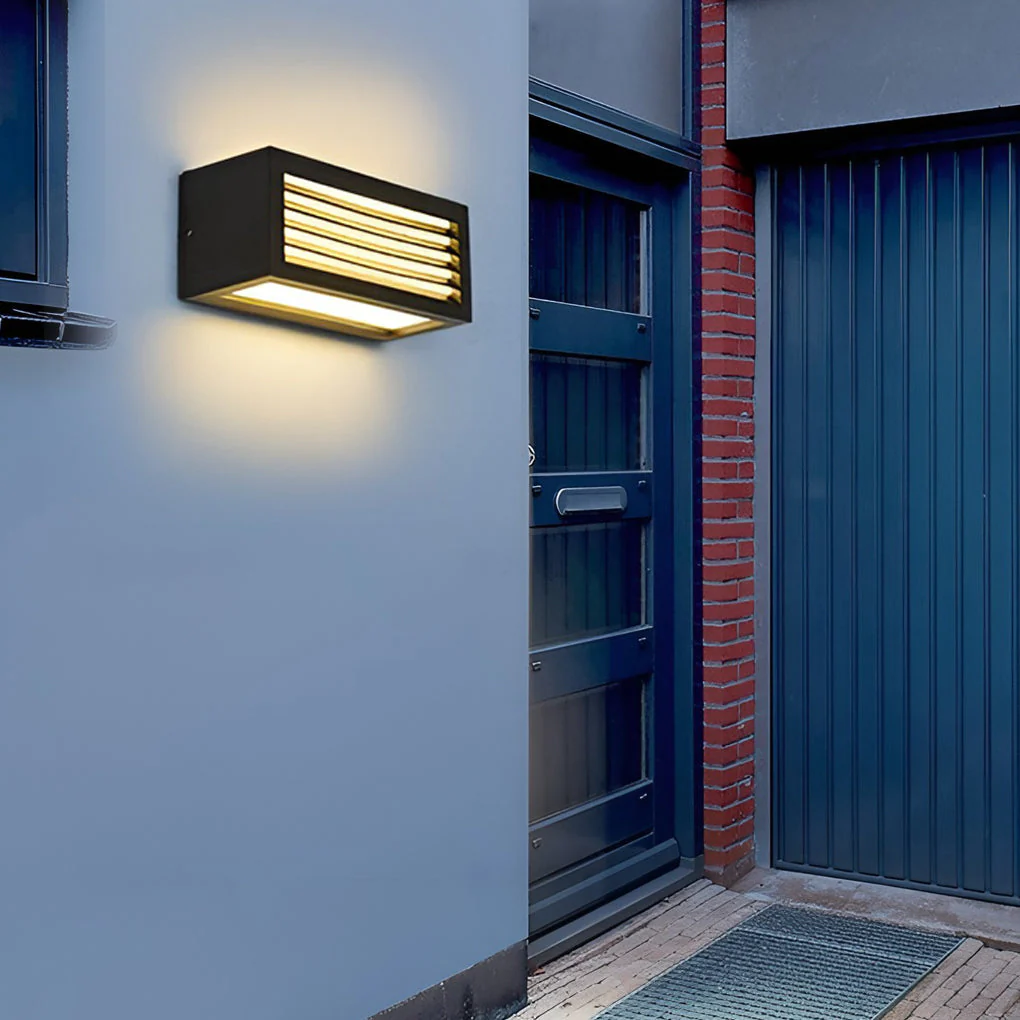 Trina Rectangle Modern Outdoor Wall Sconces - Image 4