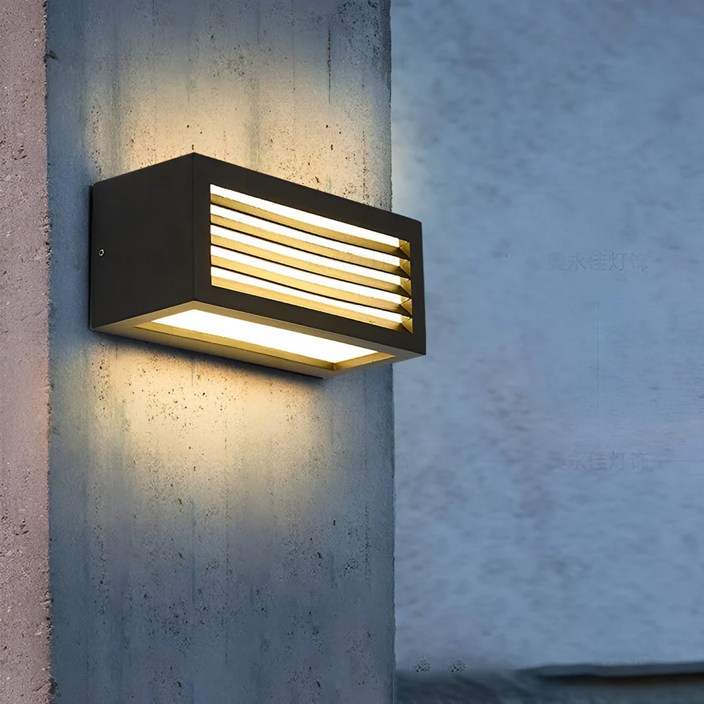 Trina Rectangle Modern Outdoor Wall Sconces - Image 5