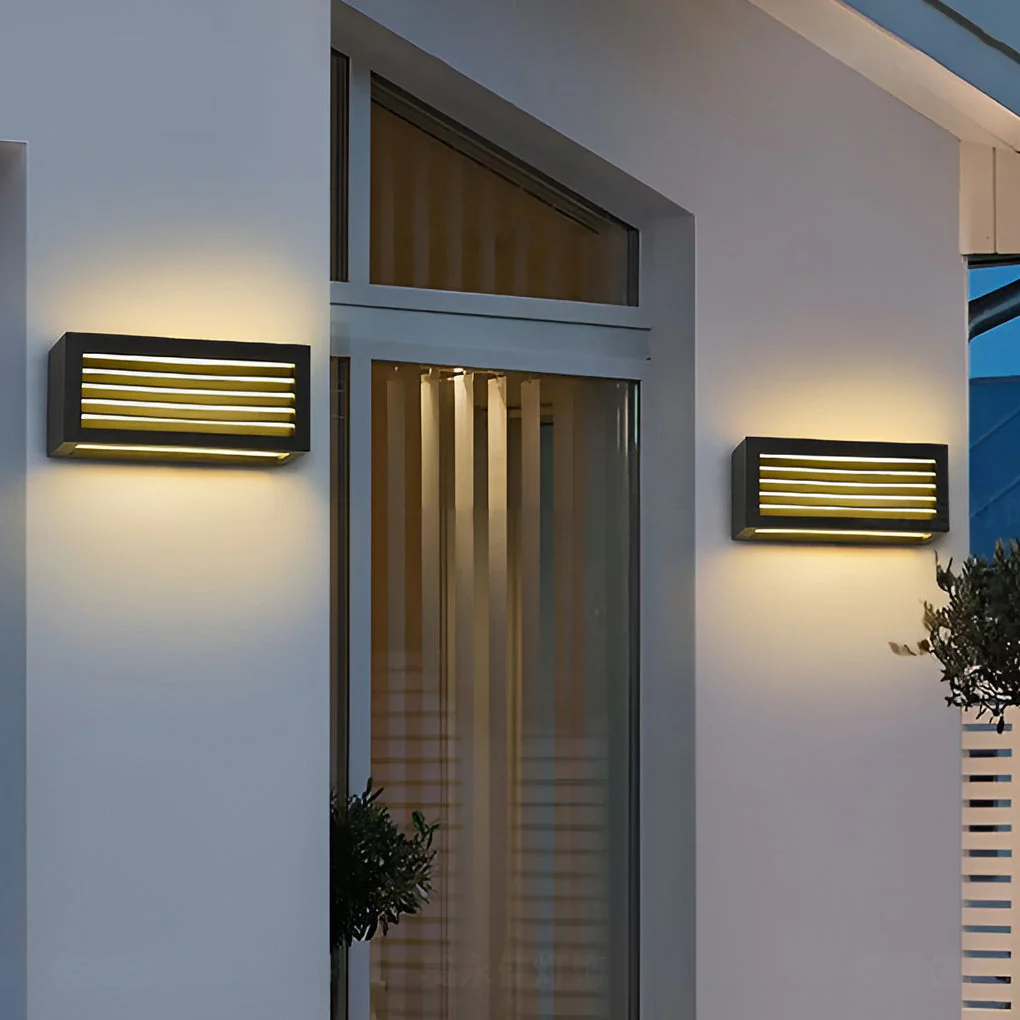 Trina Rectangle Modern Outdoor Wall Sconces - Image 7