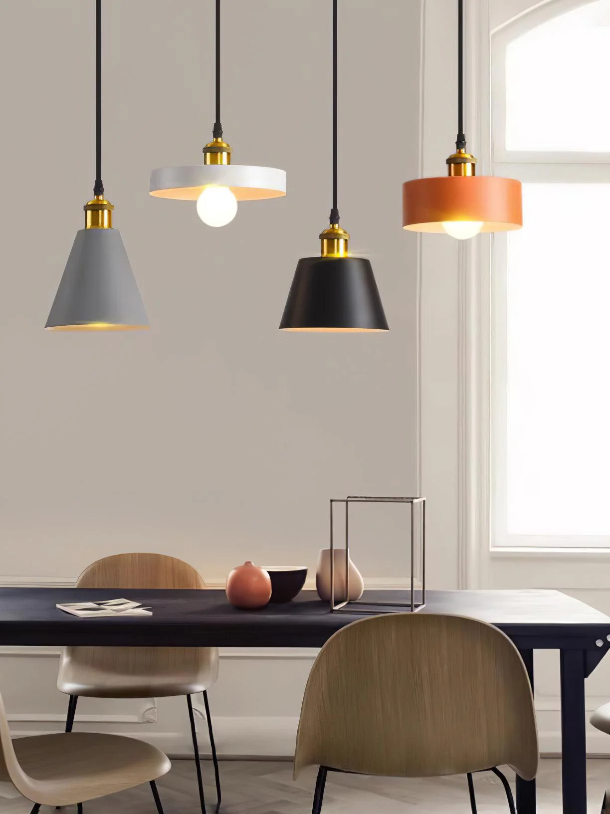 Trio Industrial Resin Pendant Lamp - Image 5