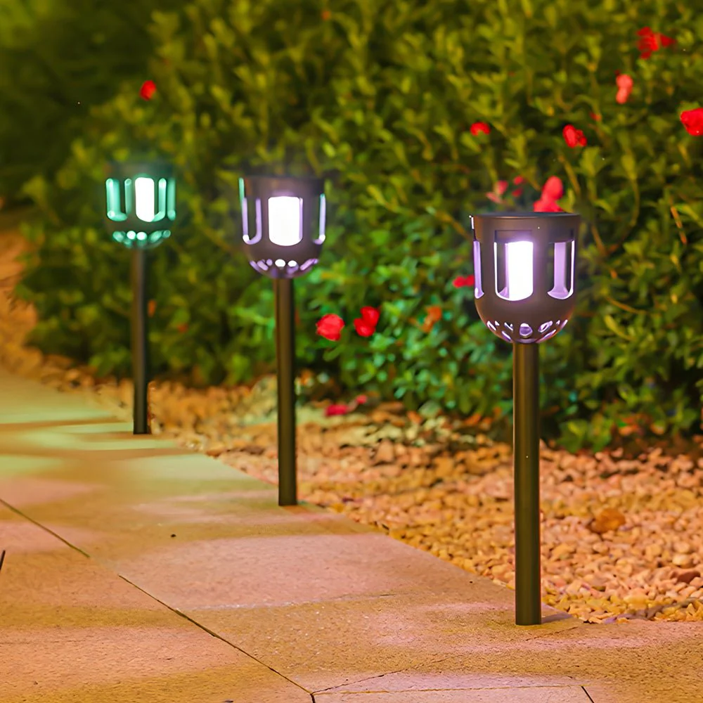 Tuesday Modern Solar LED Plastic Outdoor Path Light Set - Image 3