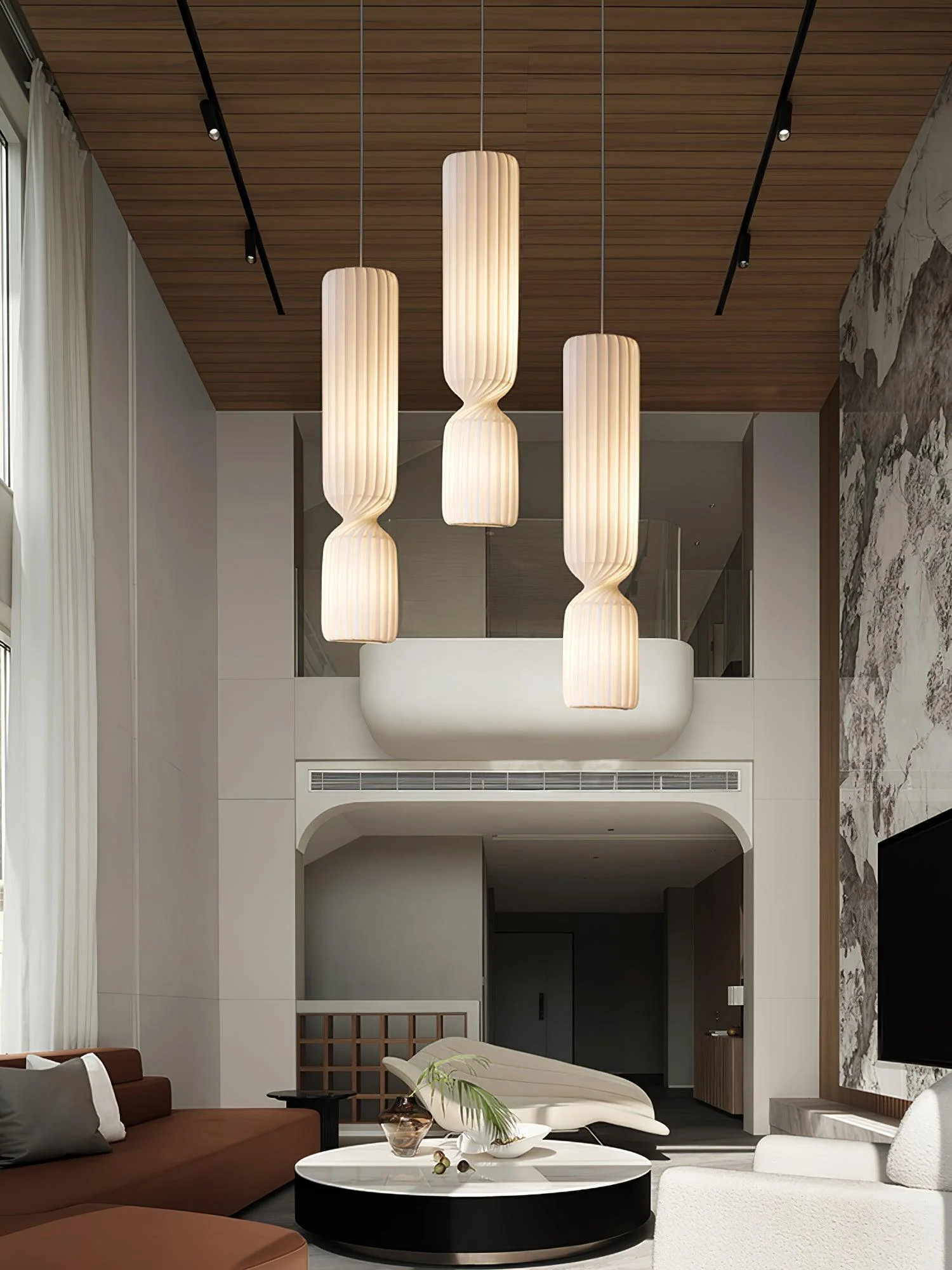 Twist Minimalist PVC Pendant Lamp - Image 24
