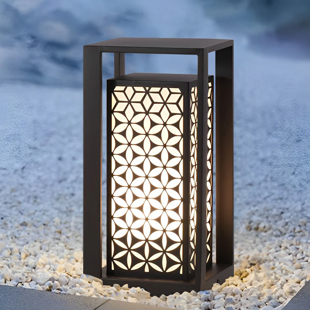Udele Galvanized Vintage Outdoor Pathway Lawn Lamps