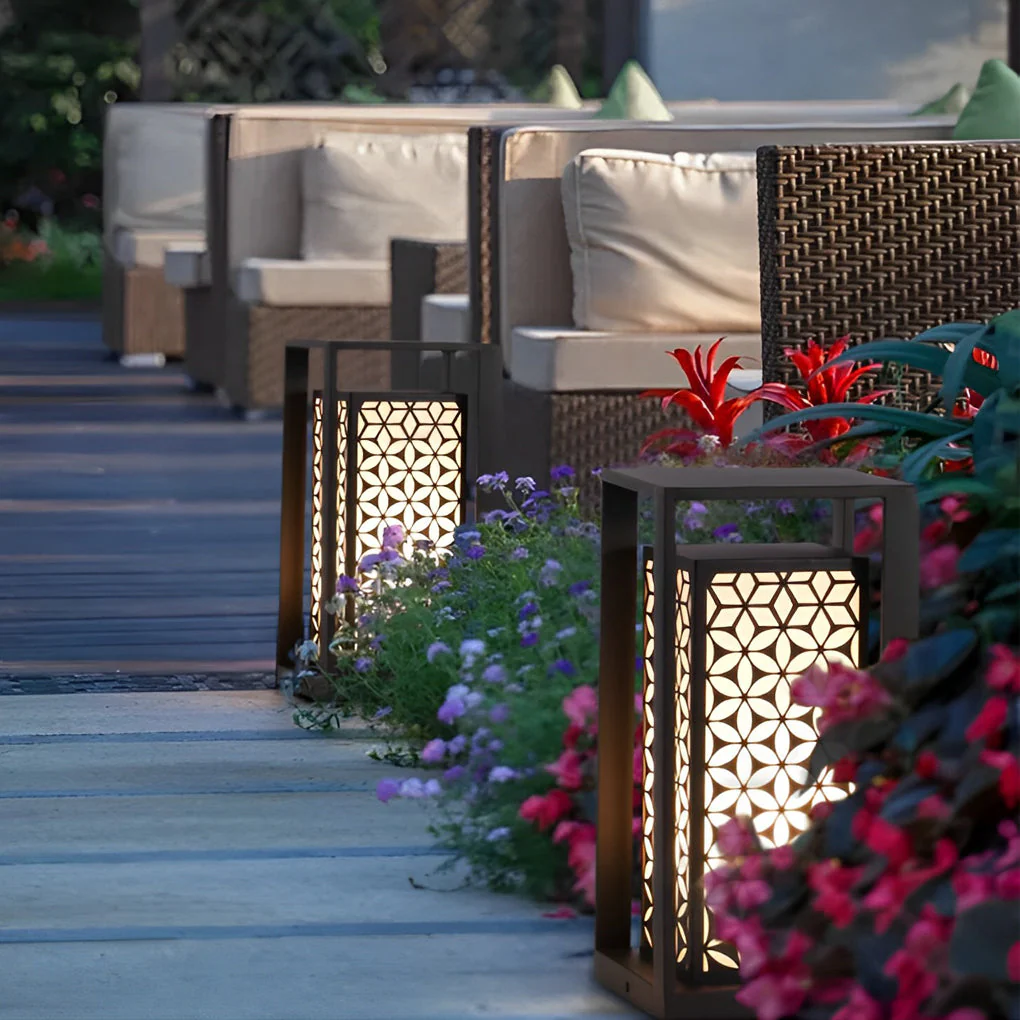 Udele Galvanized Vintage Outdoor Pathway Lawn Lamps - Image 3