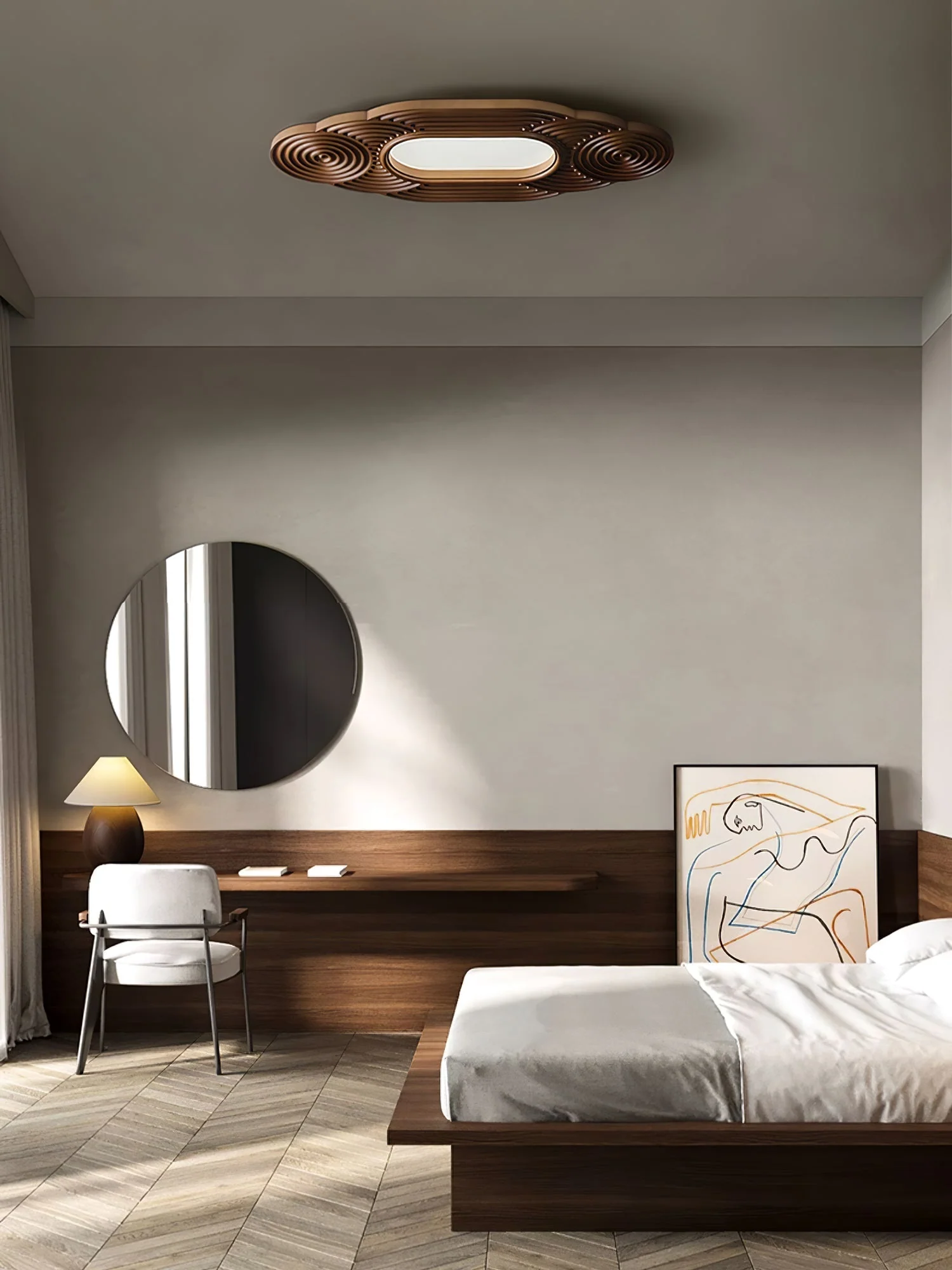 Udorionis Premium Nordic Art Wood Ceiling Lamp - Image 14