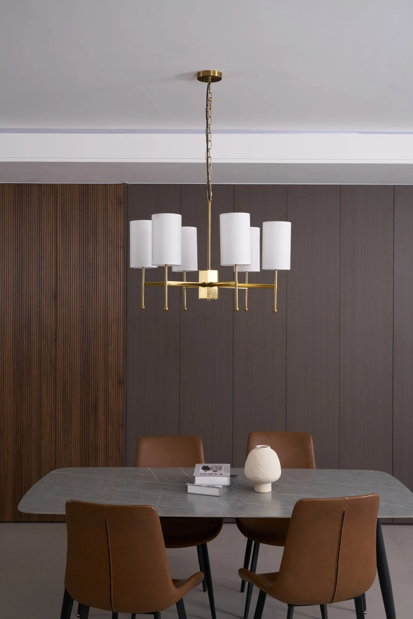 Ulcarisra Traditional Vintage Brass Fabric Chandelier - Image 20