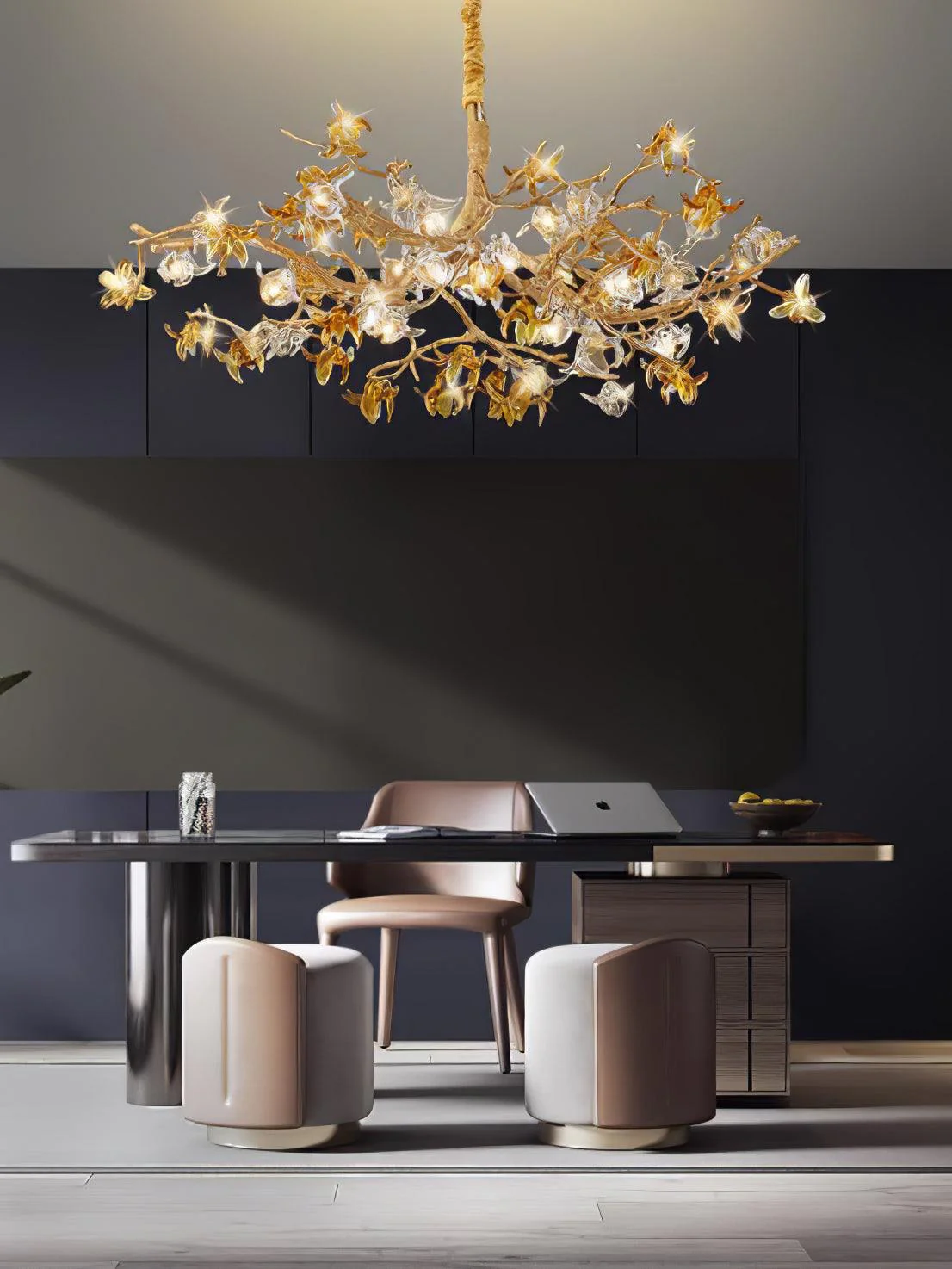Ulfuvye Postmodern Luxury Branch Brass Crystal Chandelier - Image 12