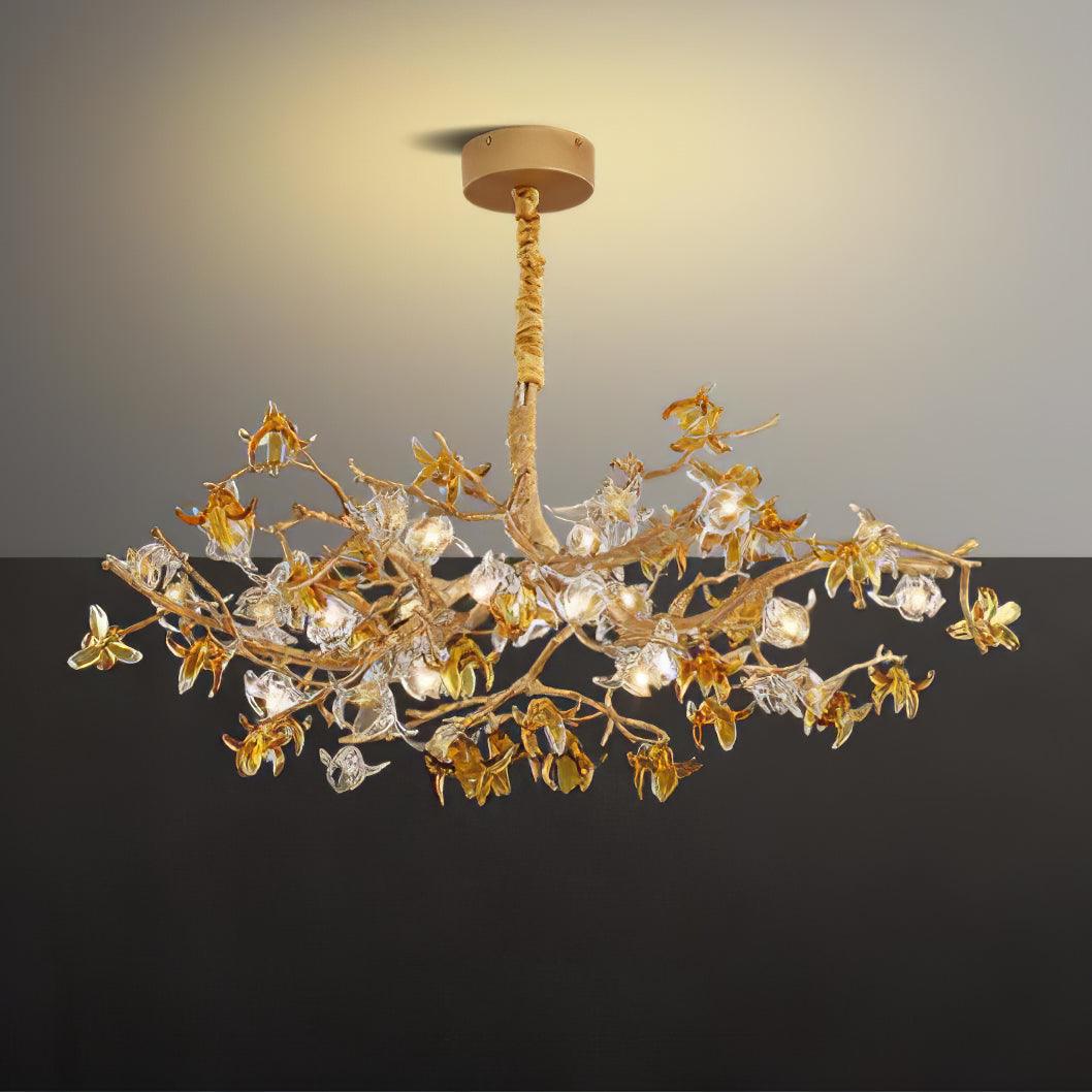 Ulfuvye Postmodern Luxury Branch Brass Crystal Chandelier - Image 16