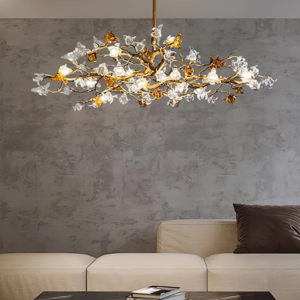 Ulfuvye Postmodern Luxury Branch Brass Crystal Chandelier - Image 20