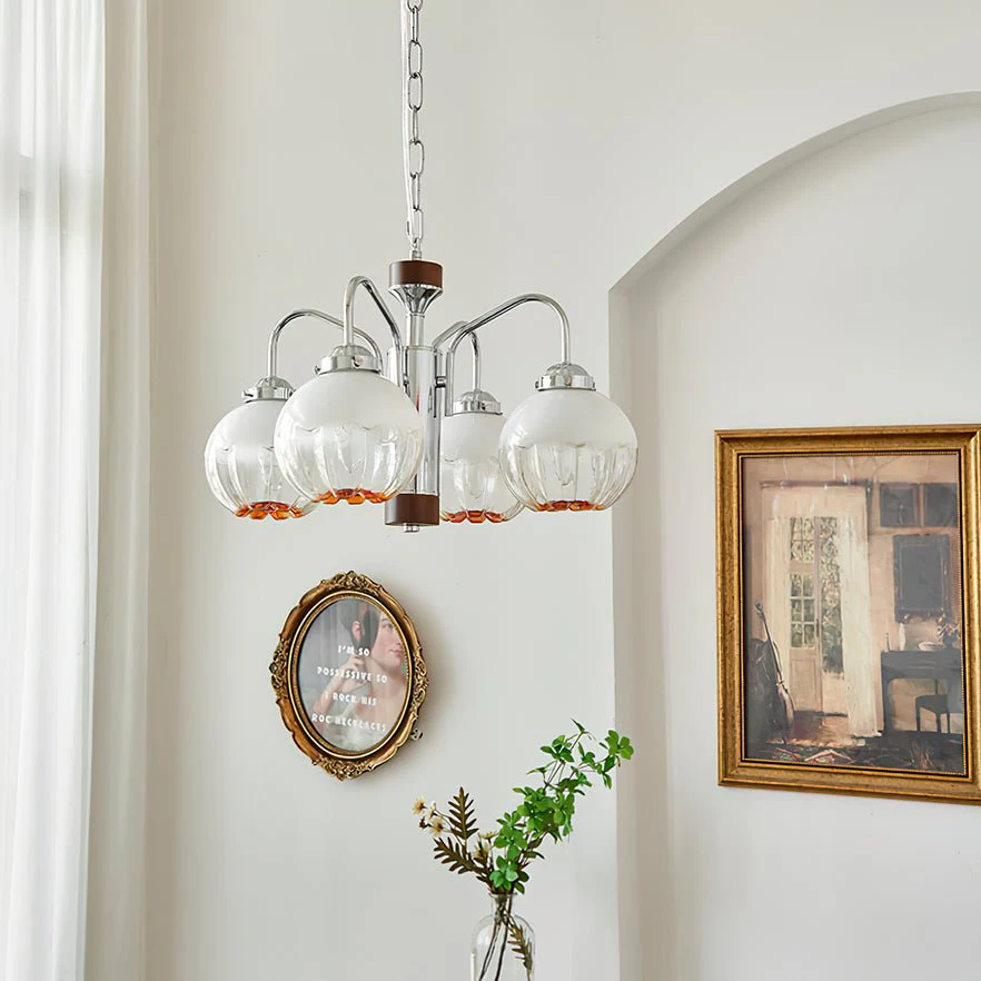 Ulliria Nordic Art Flower Walnut Glass Chandelier - Image 21