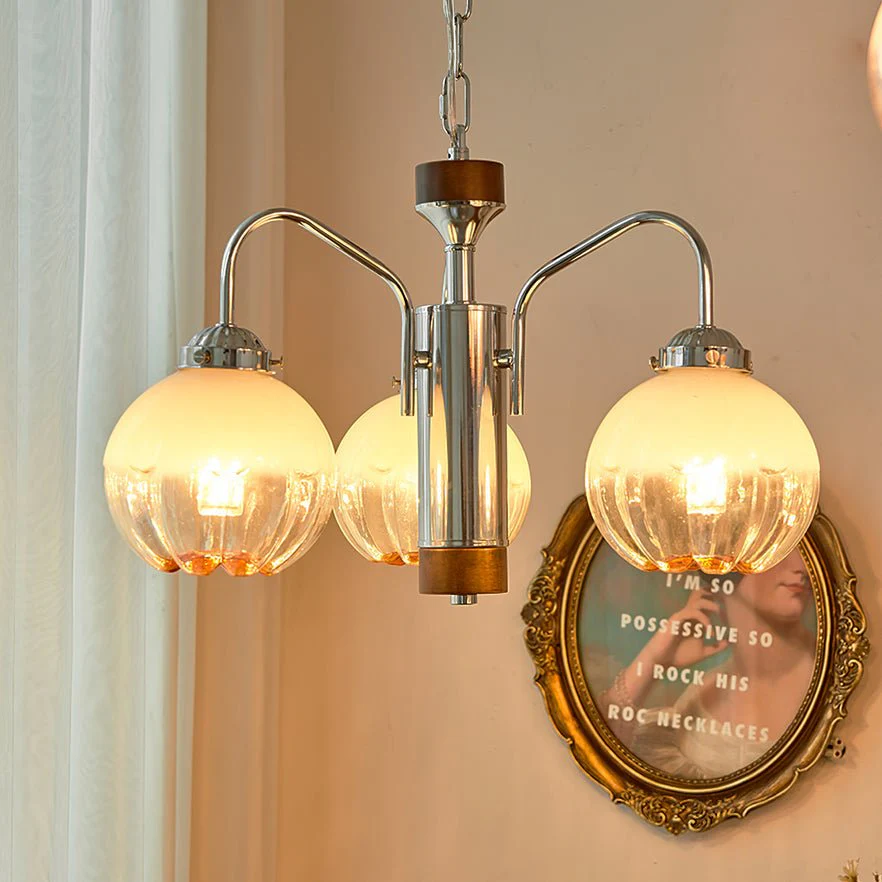 Ulliria Nordic Art Flower Walnut Glass Chandelier - Image 52