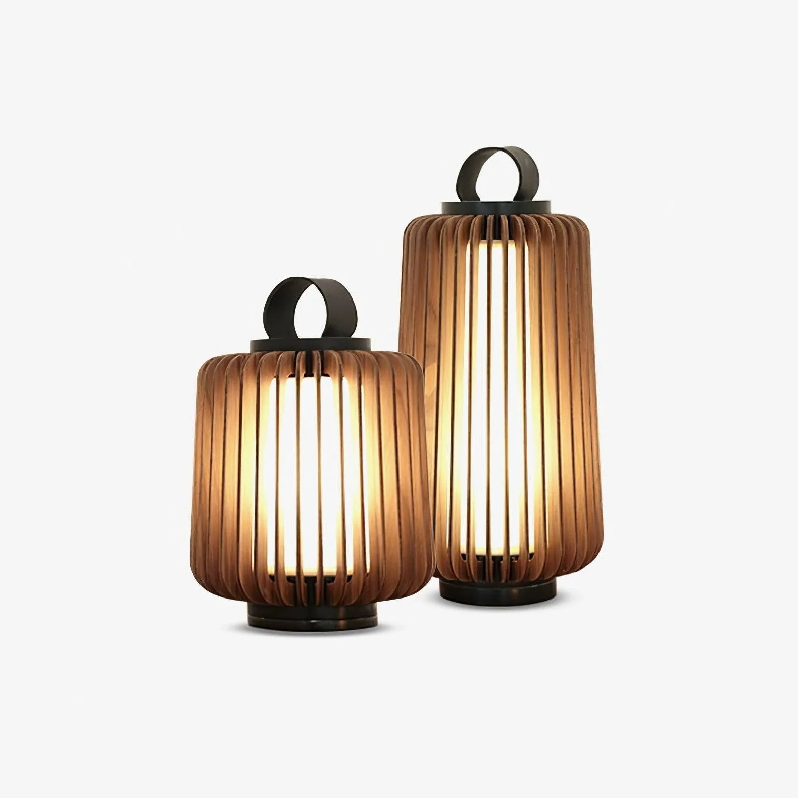 Ulmaran Portable Rechargeable Wood Lantern Outdoor Light