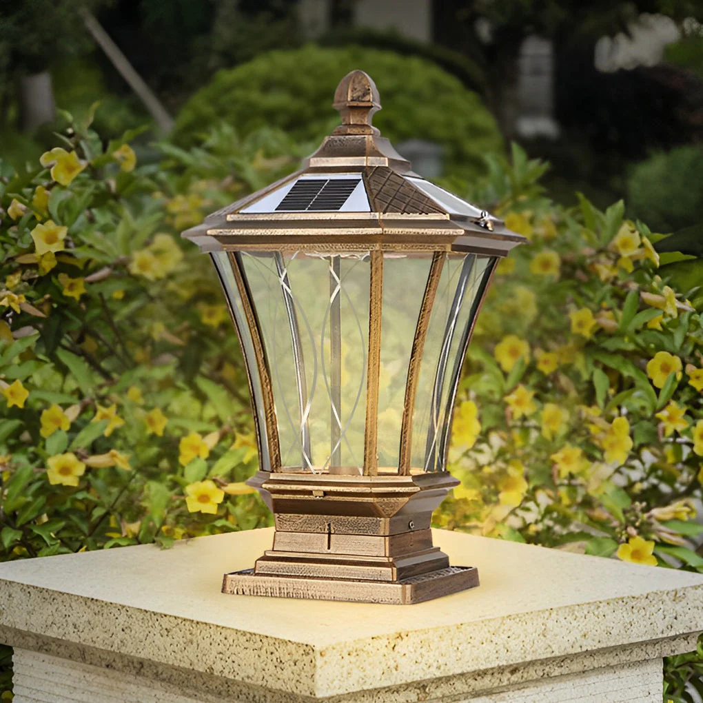 Ulric Vintage LED Retro Solar Outdoor Fence Post Lights