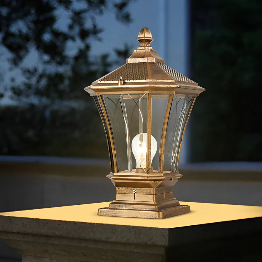 Ulric Vintage LED Retro Solar Outdoor Fence Post Lights - Image 10