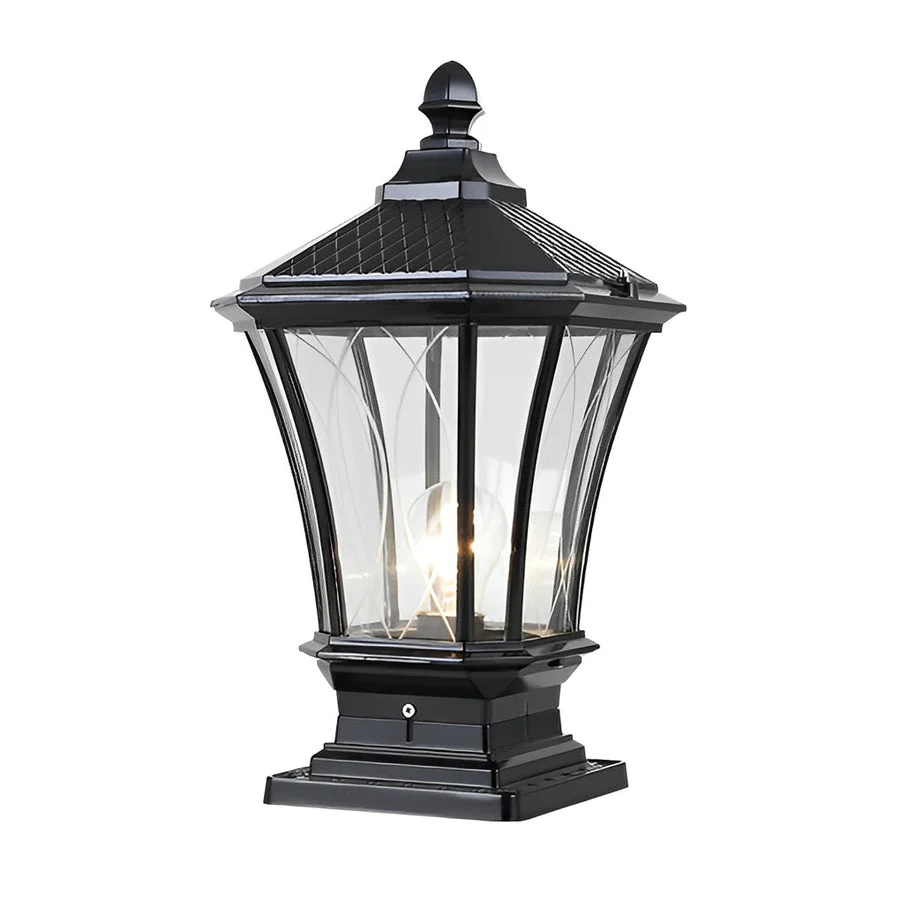 Ulric Vintage LED Retro Solar Outdoor Fence Post Lights - Image 4