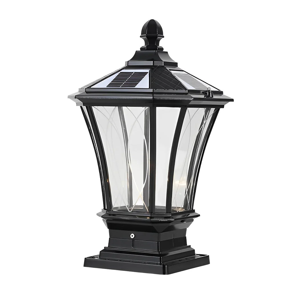 Ulric Vintage LED Retro Solar Outdoor Fence Post Lights - Image 6