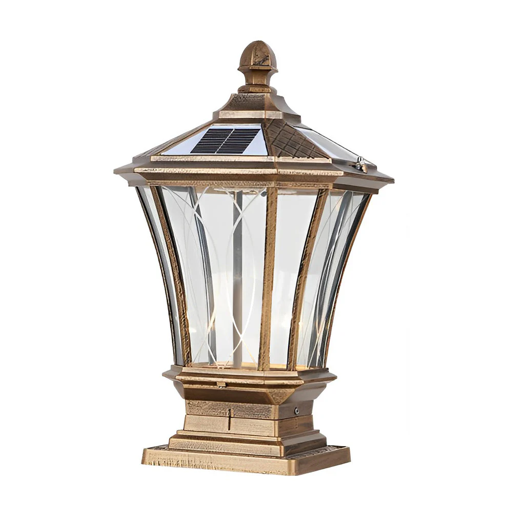 Ulric Vintage LED Retro Solar Outdoor Fence Post Lights - Image 7