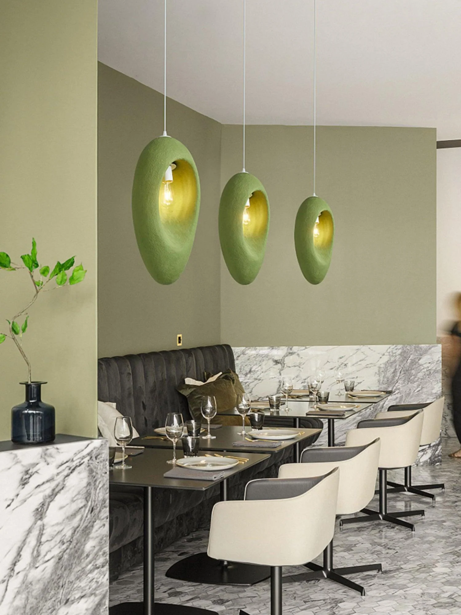 Ulrinara Modern Minimalist Plastic Pendant Light - Image 8