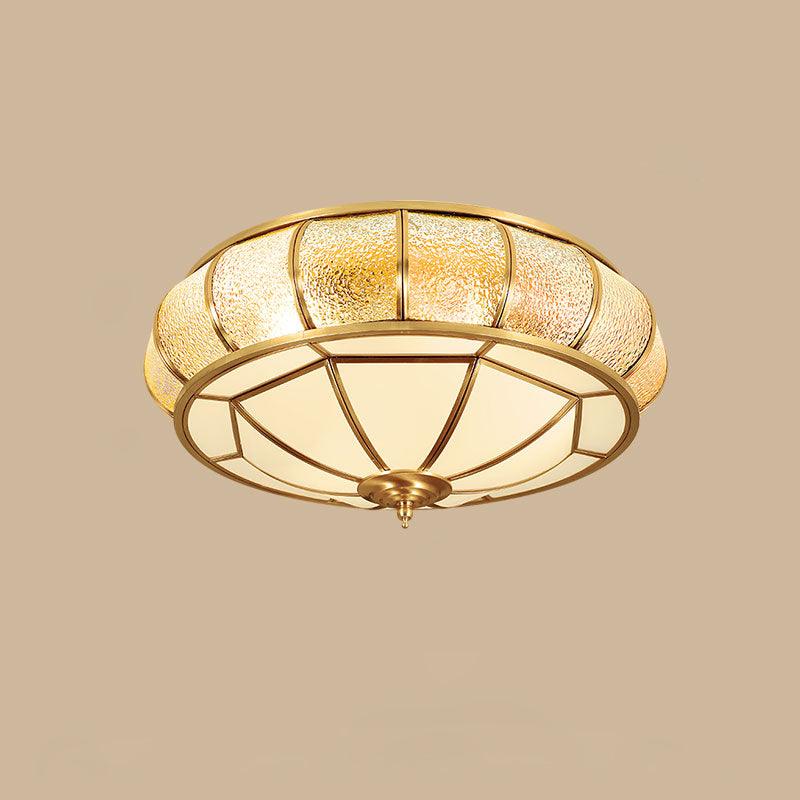 Ulrinara Postmodern Luxury Drum Brass Glass Ceiling Light - Image 15