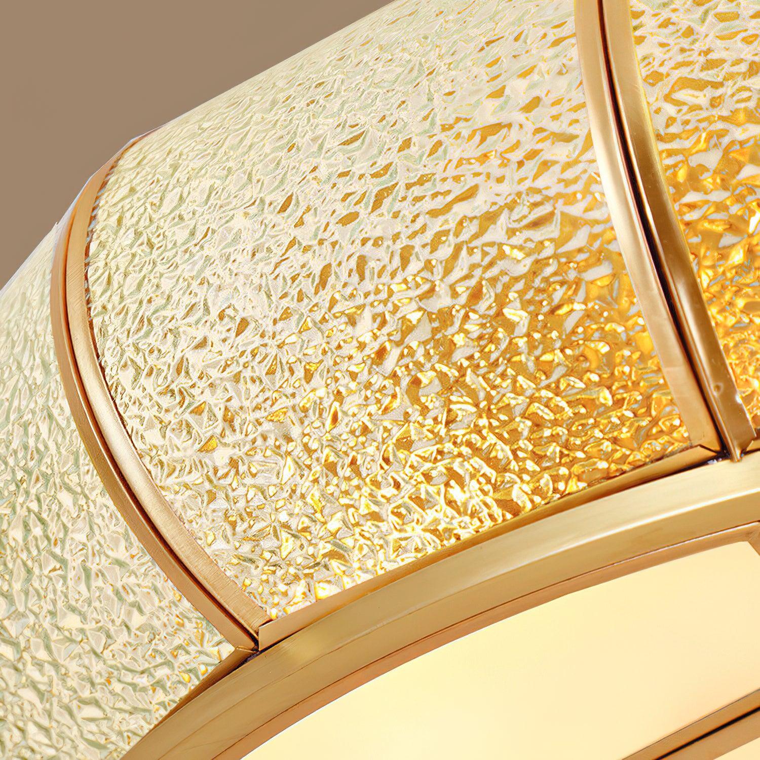 Ulrinara Postmodern Luxury Drum Brass Glass Ceiling Light - Image 8