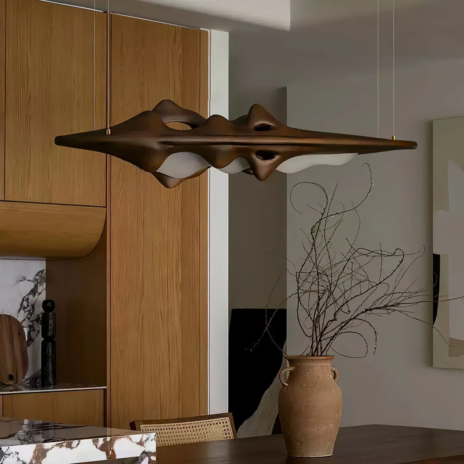 Ulsorira Topographic Wood Pendant Light - Image 16
