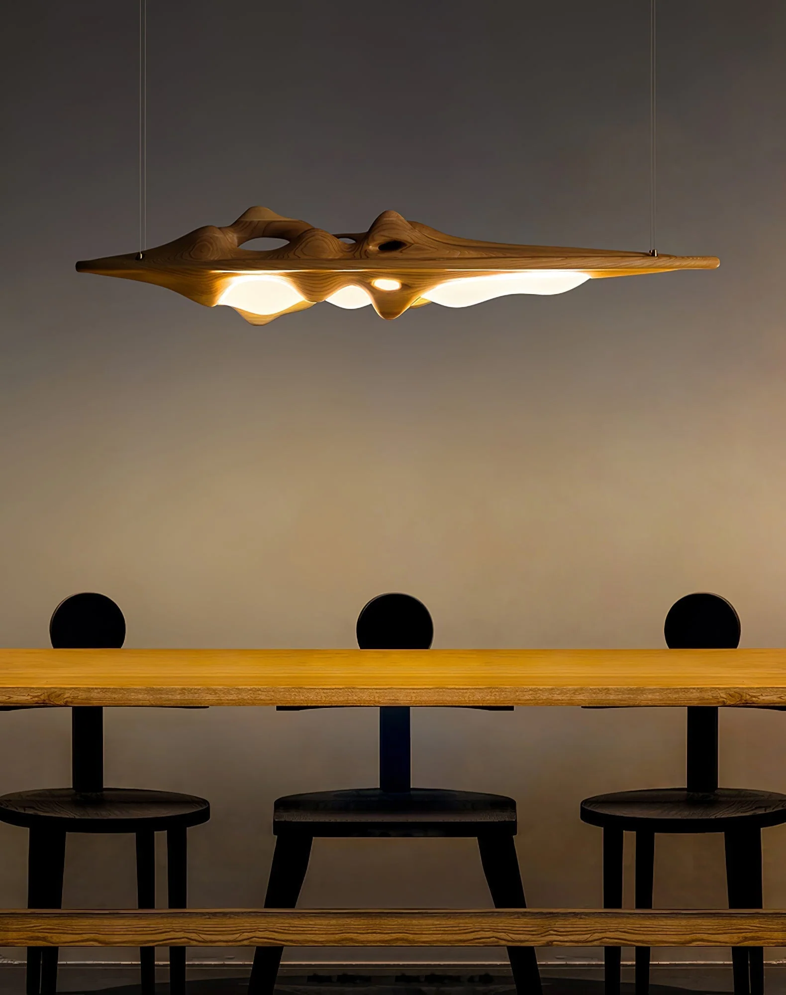 Ulsorira Topographic Wood Pendant Light - Image 20