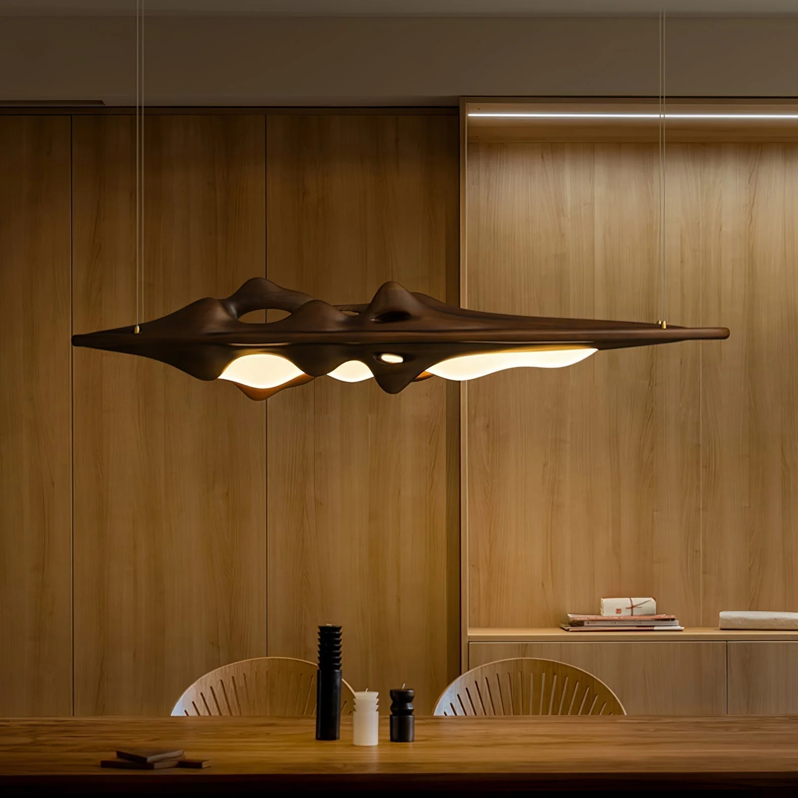 Ulsorira Topographic Wood Pendant Light - Image 4