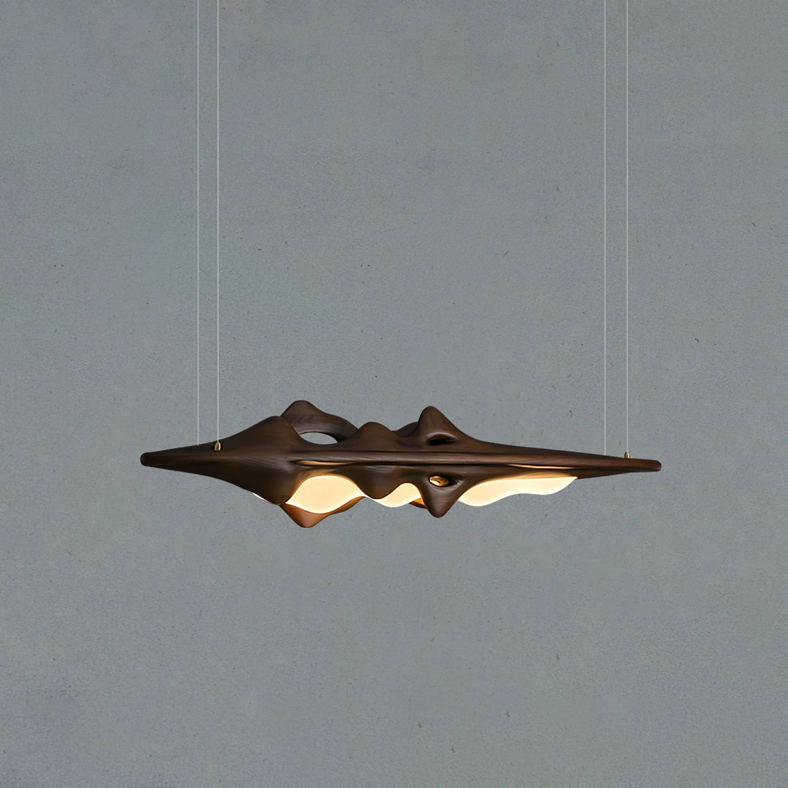 Ulsorira Topographic Wood Pendant Light - Image 5