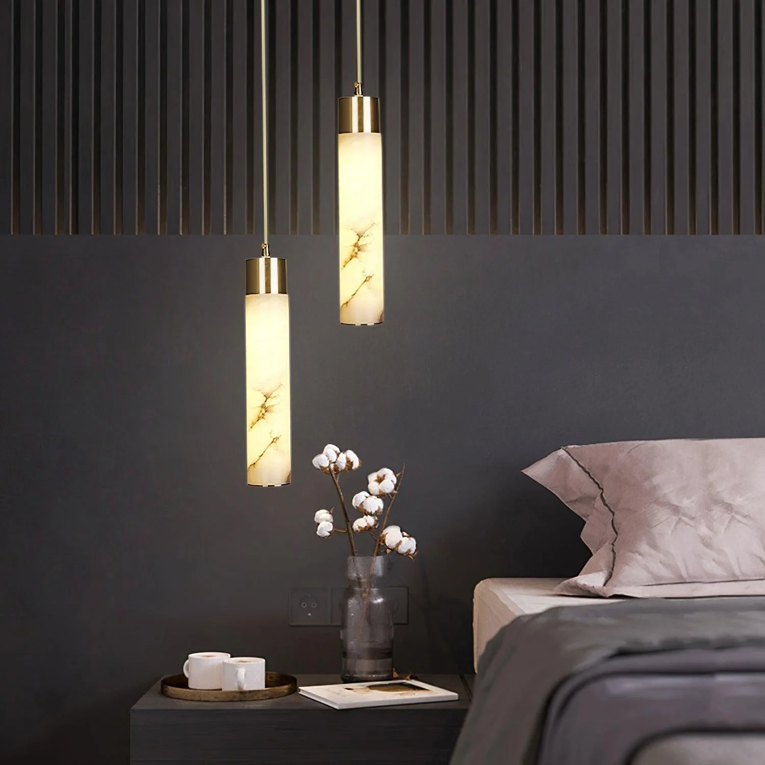Cylinder Alabaster Pendant Light - Image 15