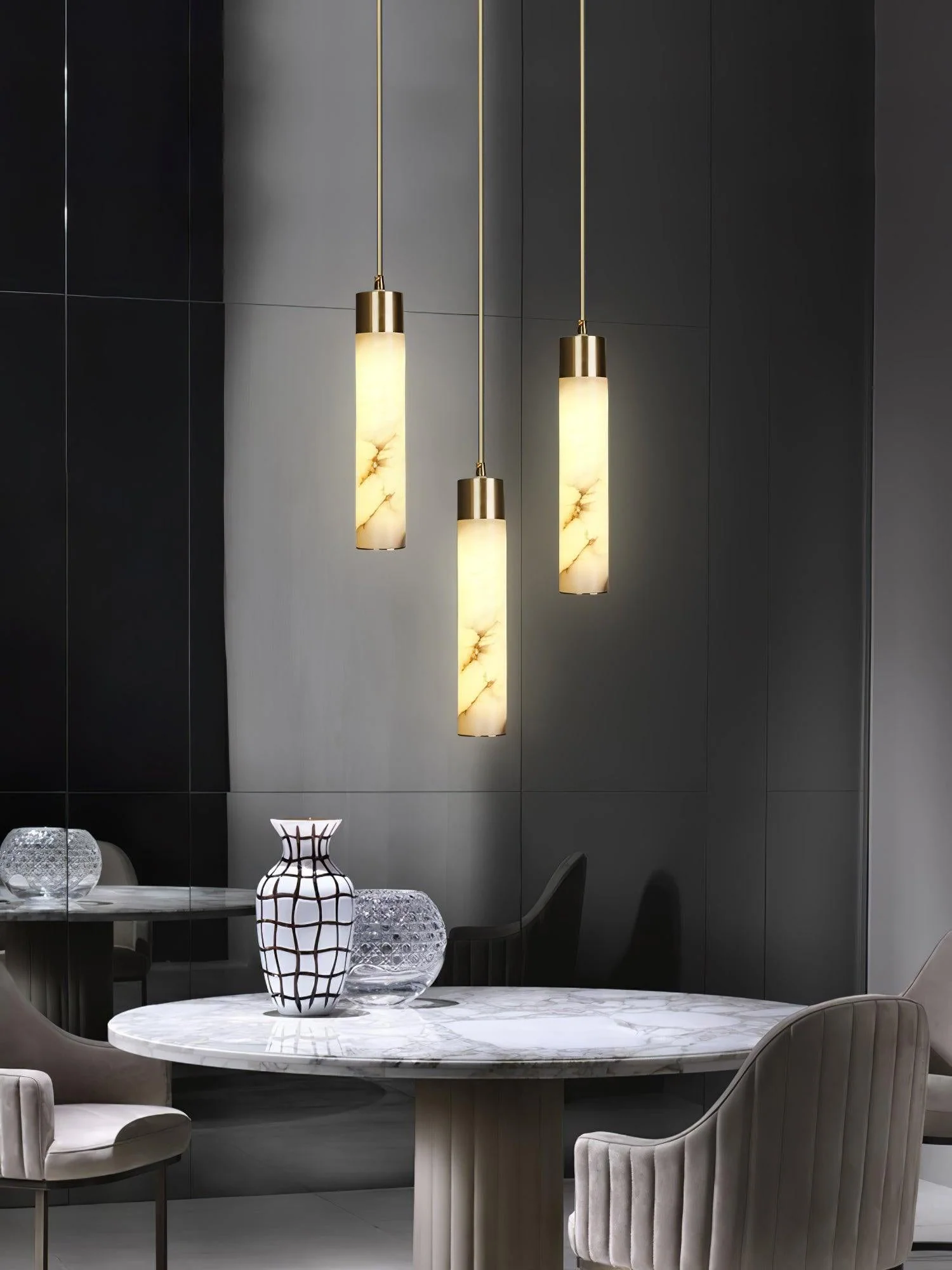 Cylinder Alabaster Pendant Light - Image 17